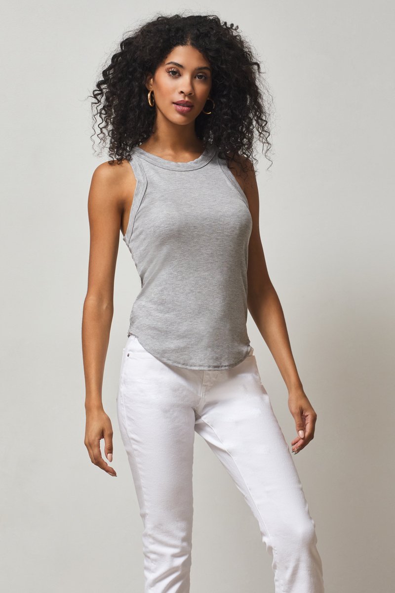 Aida Racer Front Ribbed Tank Top