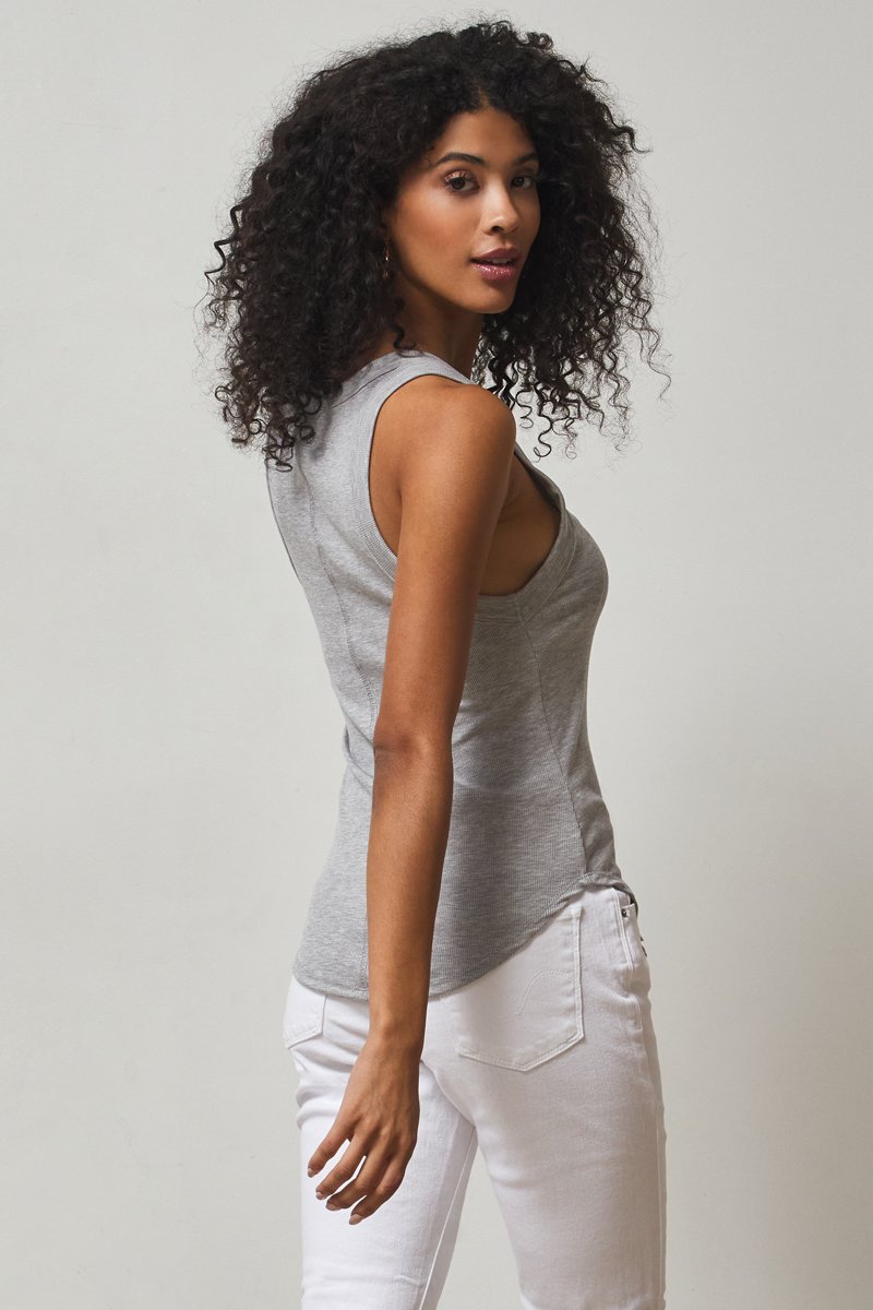 Aida Racer Front Ribbed Tank Top