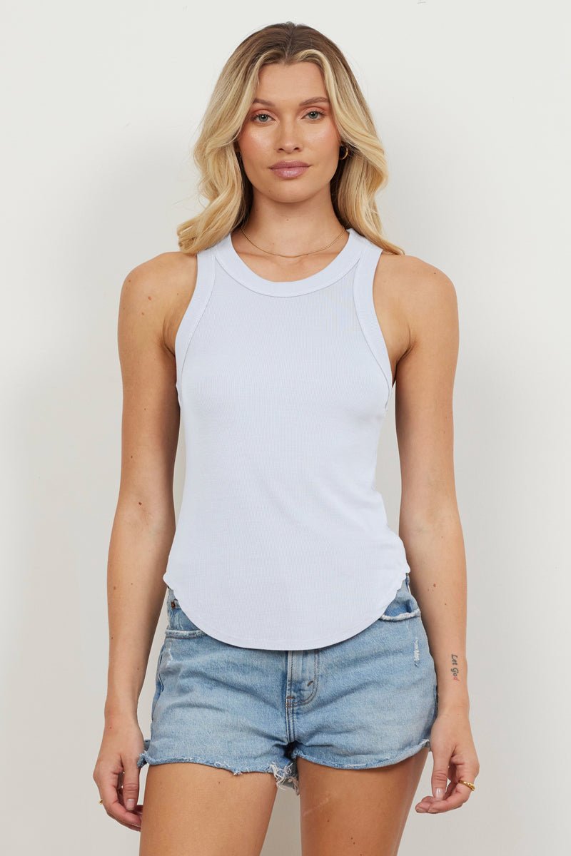 Aida Racer Front Ribbed Tank Top