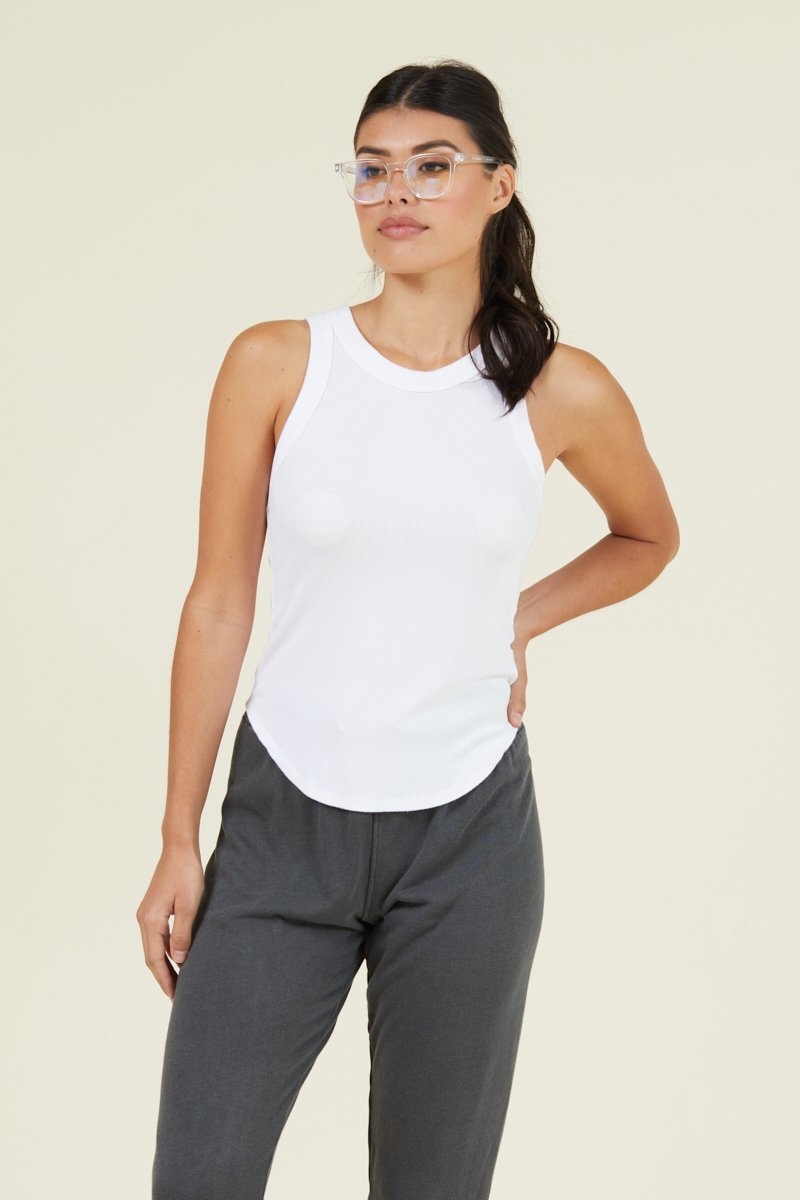 Aida Racer Front Ribbed Tank Top