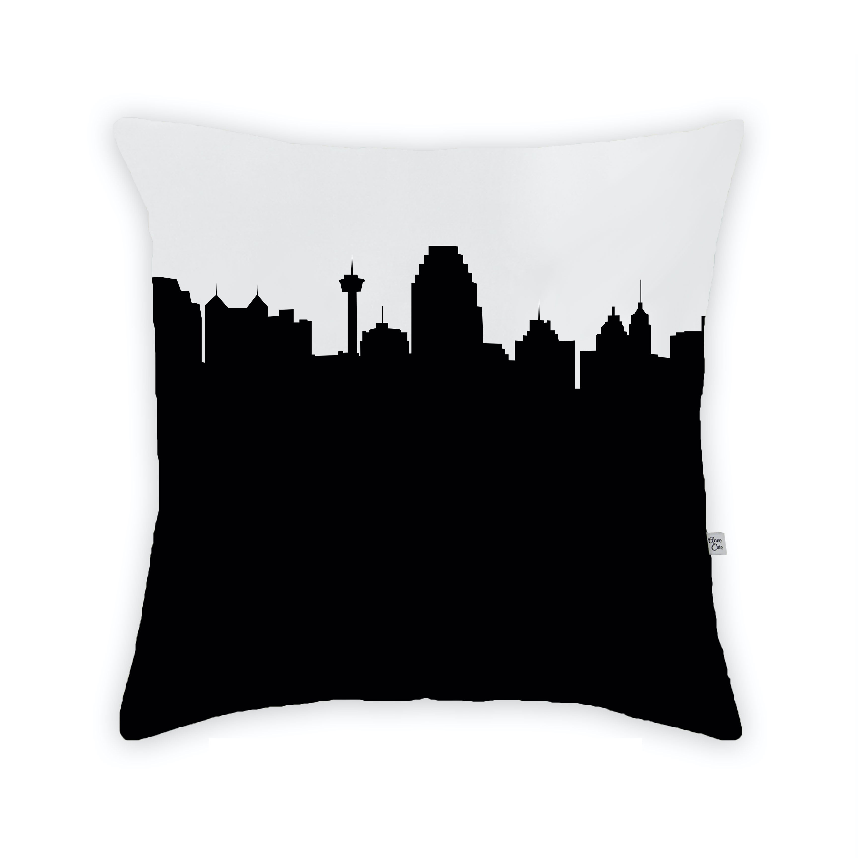 Skyline City Charm 16" by 16" Throw Pillow - Choose Your City