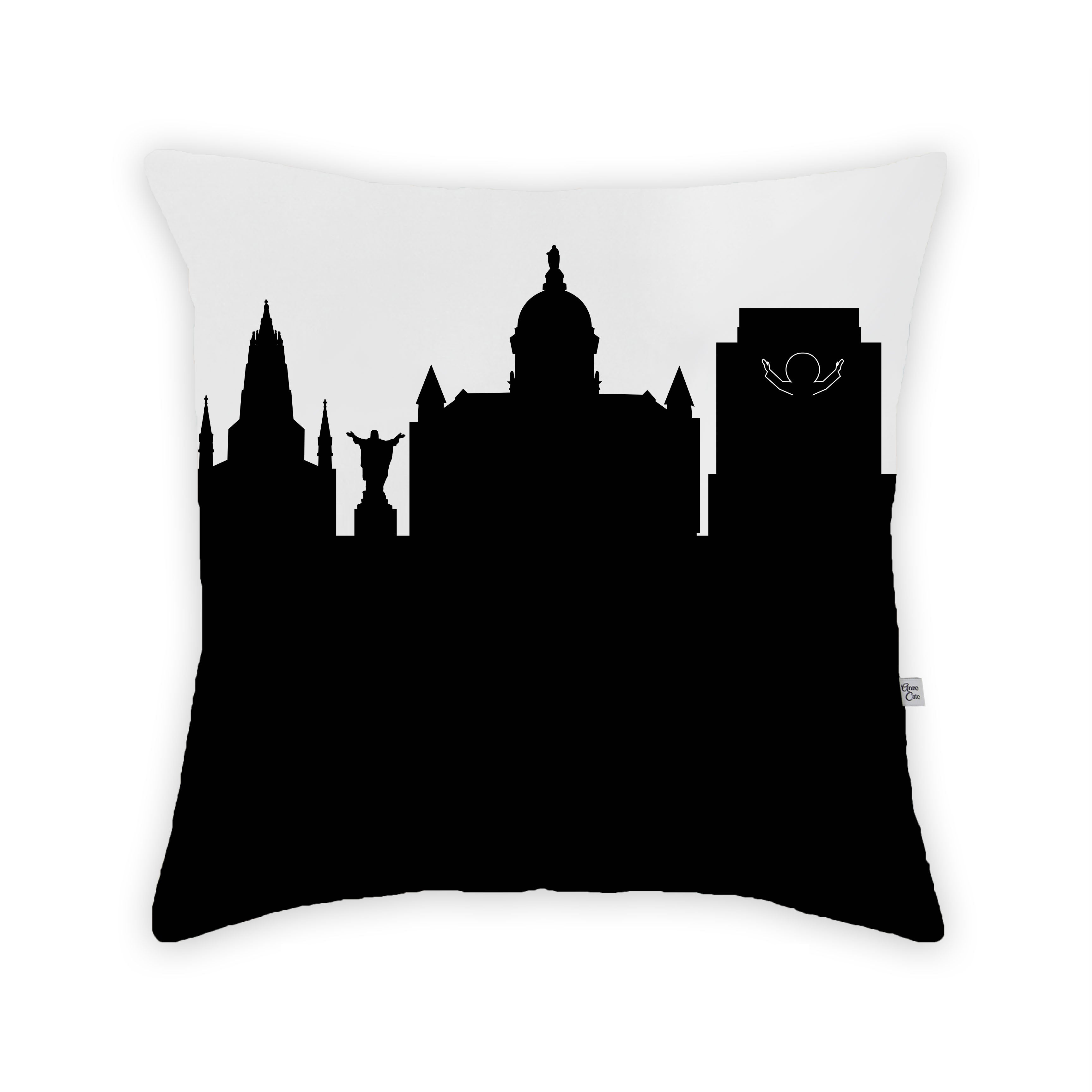 Skyline City Charm 16" by 16" Throw Pillow - Choose Your City