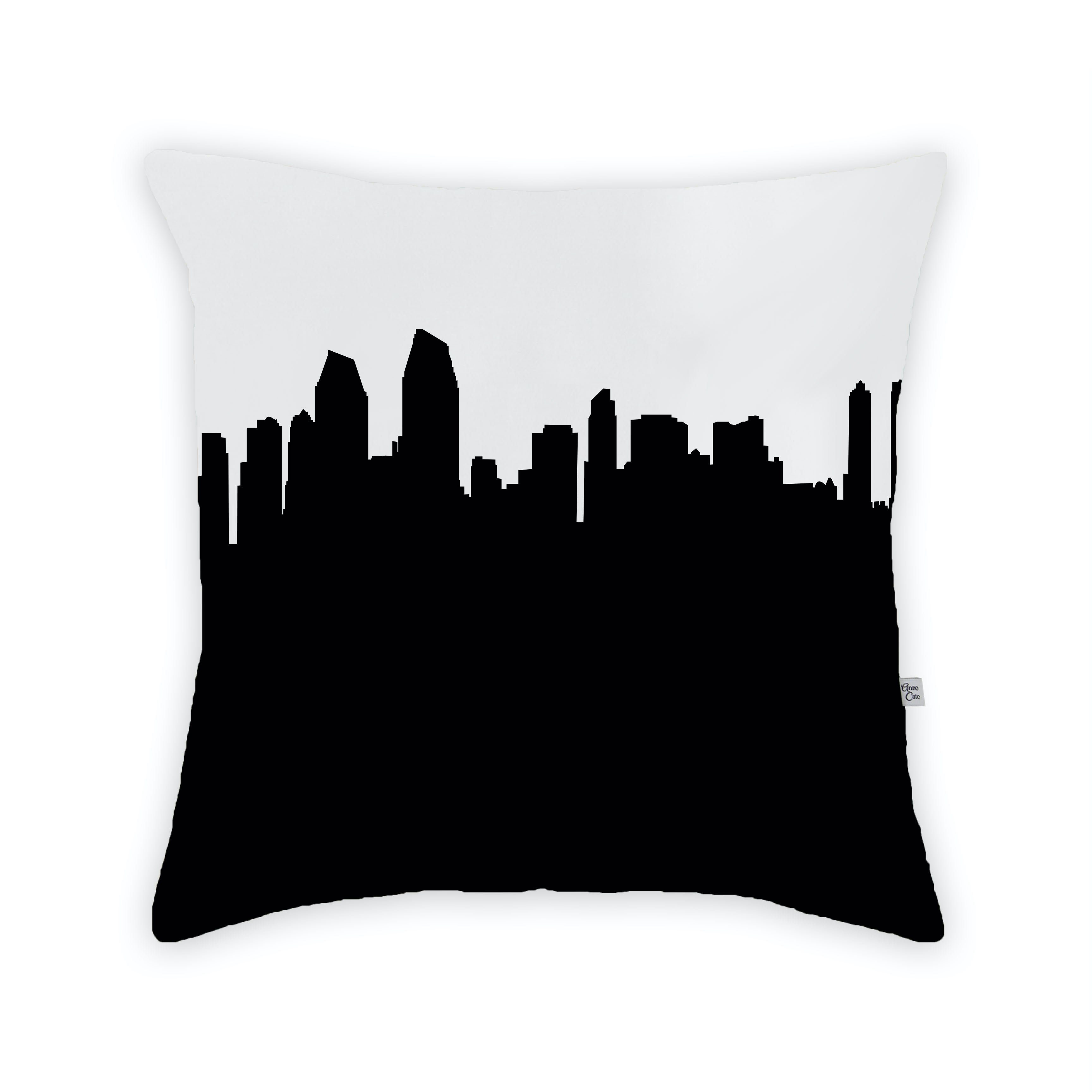 Skyline City Charm 16" by 16" Throw Pillow - Choose Your City