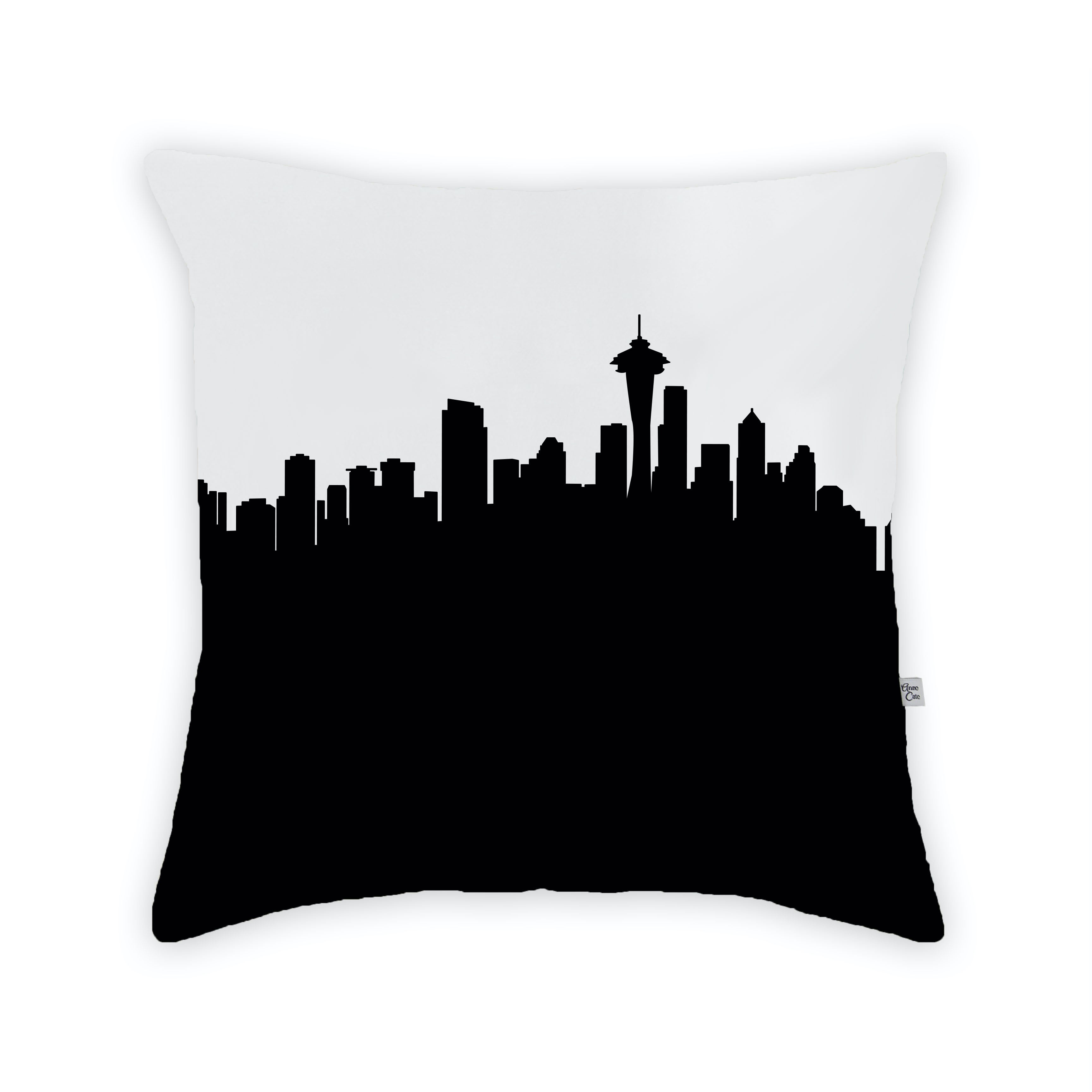 Skyline City Charm 16" by 16" Throw Pillow - Choose Your City