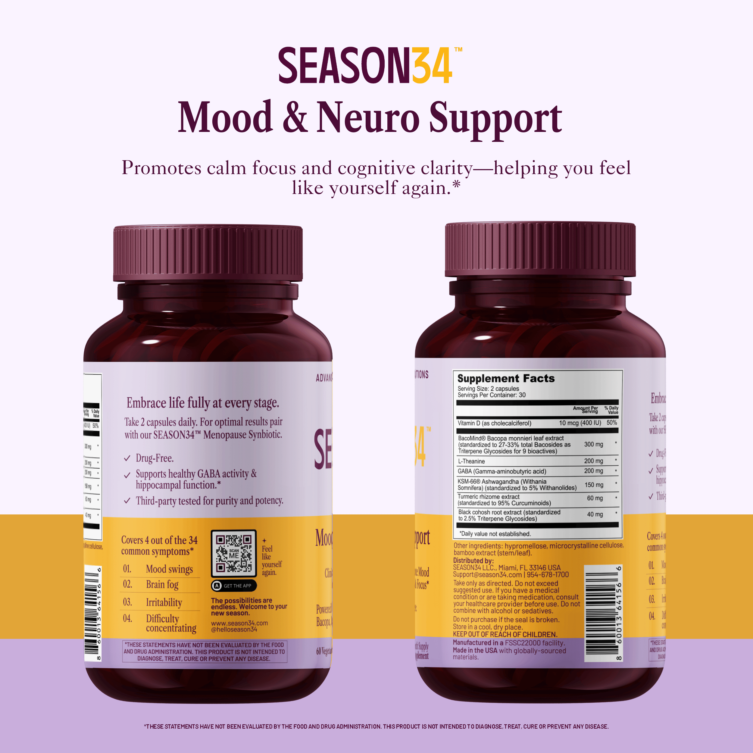 Menopause Mood & Neuro Support – Brain Fog & Memory