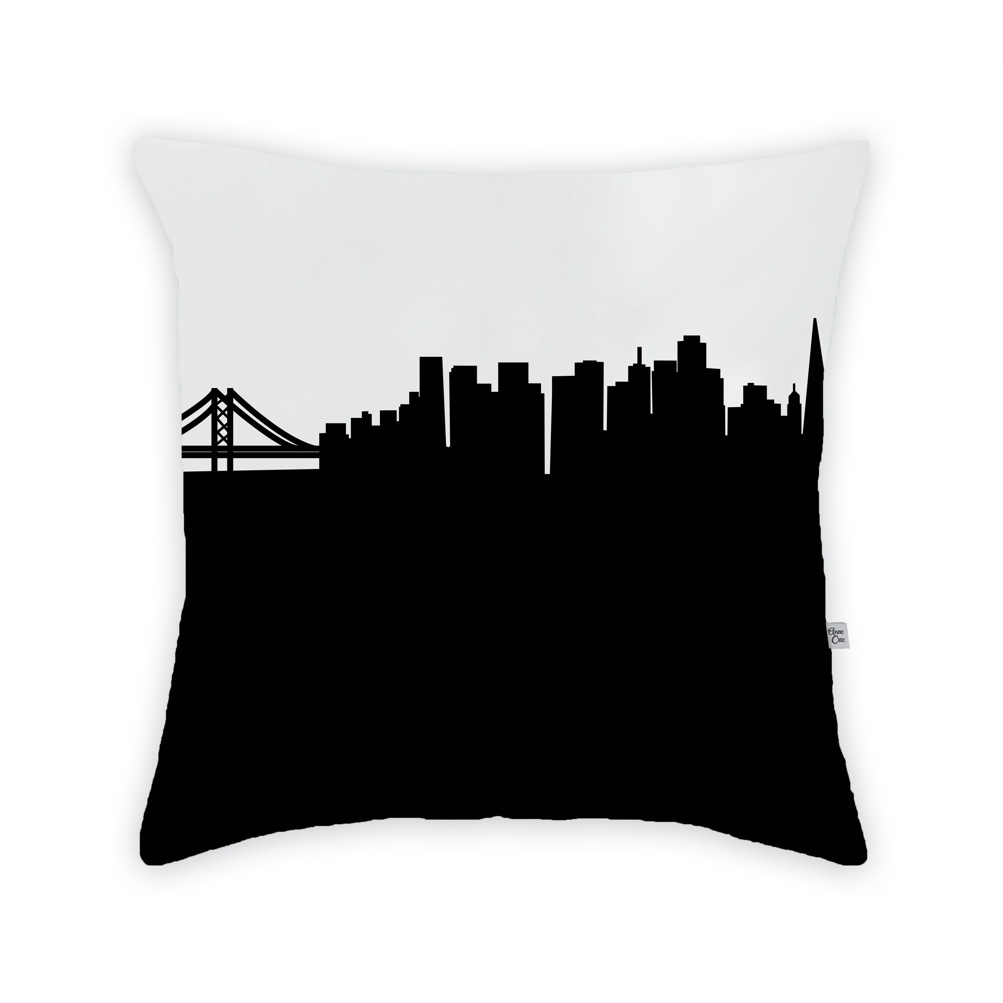 Skyline City Charm 16" by 16" Throw Pillow - Choose Your City