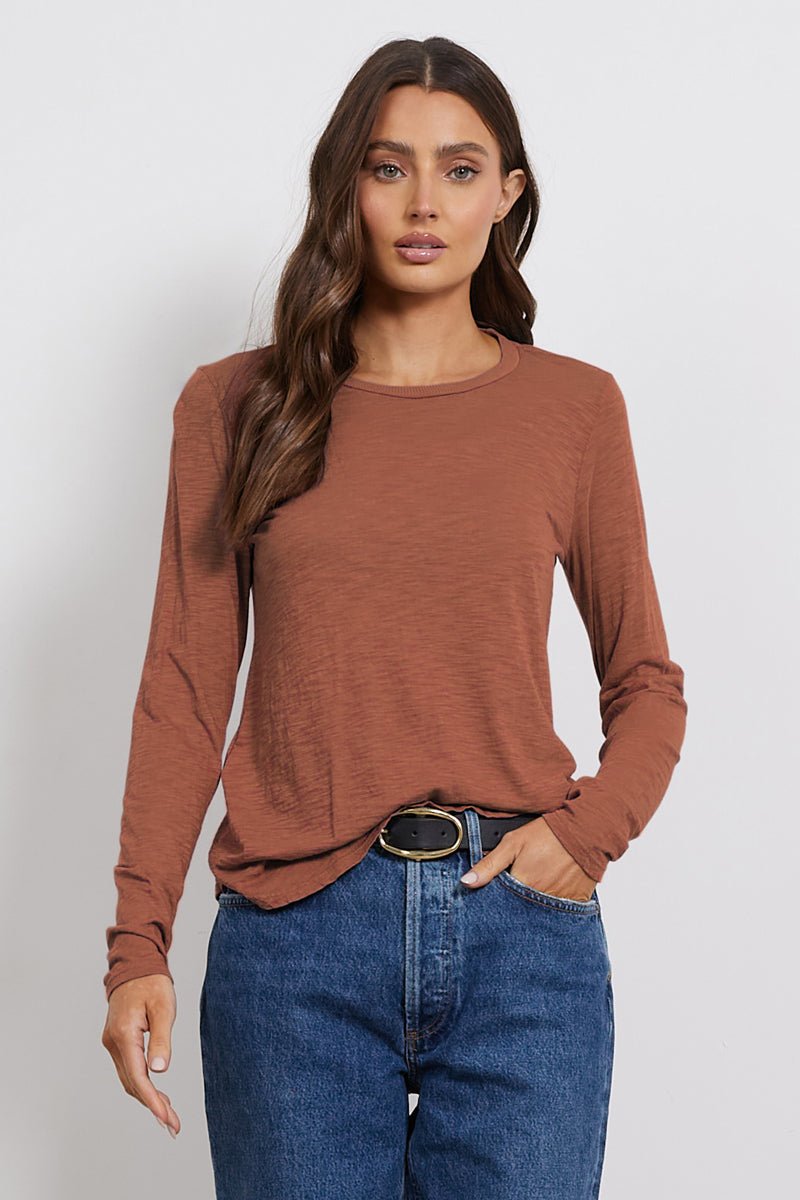Ashley Classic Fit Lightweight Slub Jersey Tee