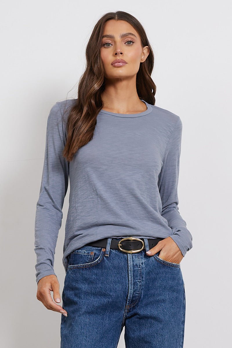 Ashley Classic Fit Lightweight Slub Jersey Tee