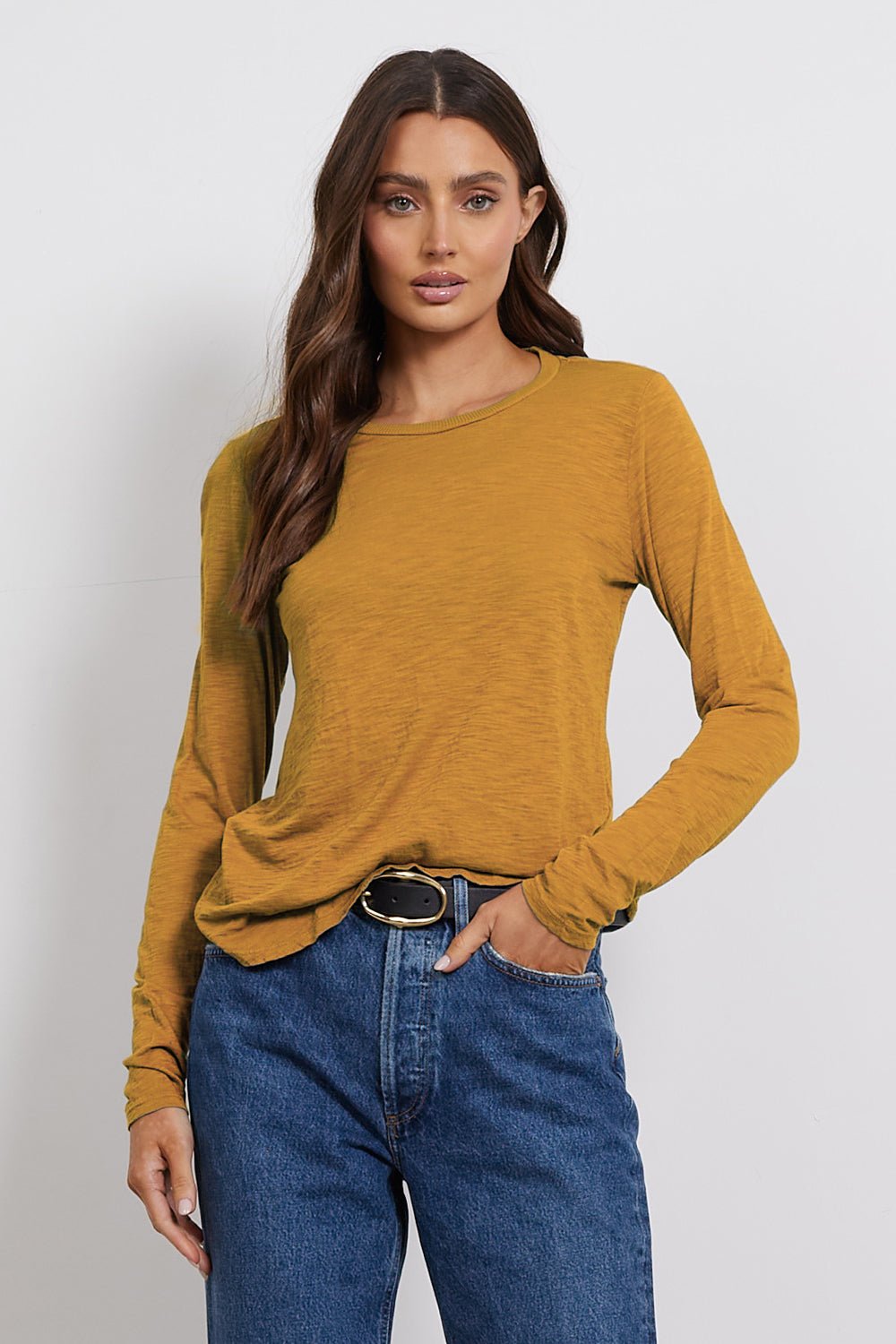 Ashley Classic Fit Lightweight Slub Jersey Tee