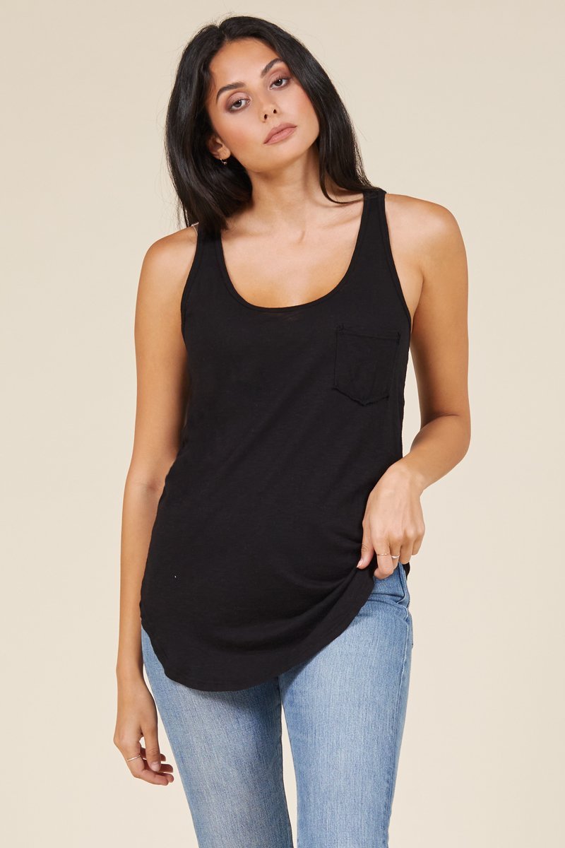 Boyfriend Lightweight Slub Jersey Tank Top