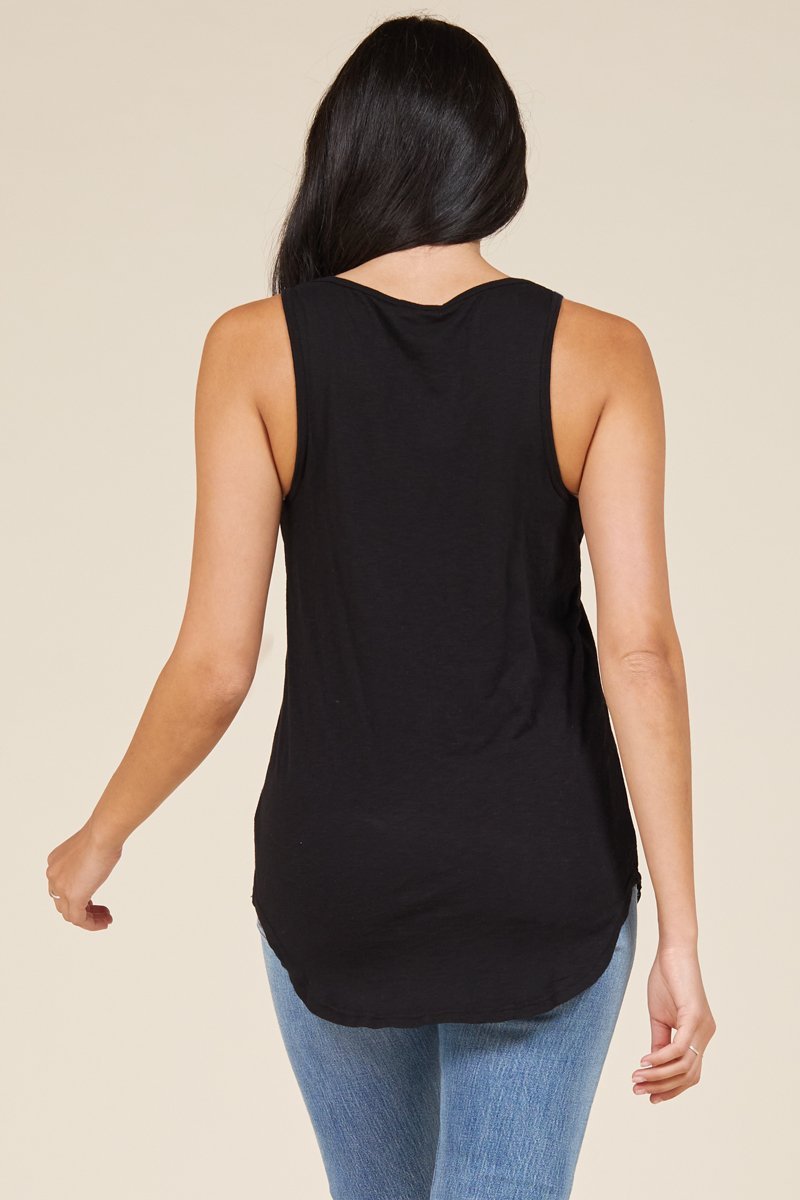 Boyfriend Lightweight Slub Jersey Tank Top
