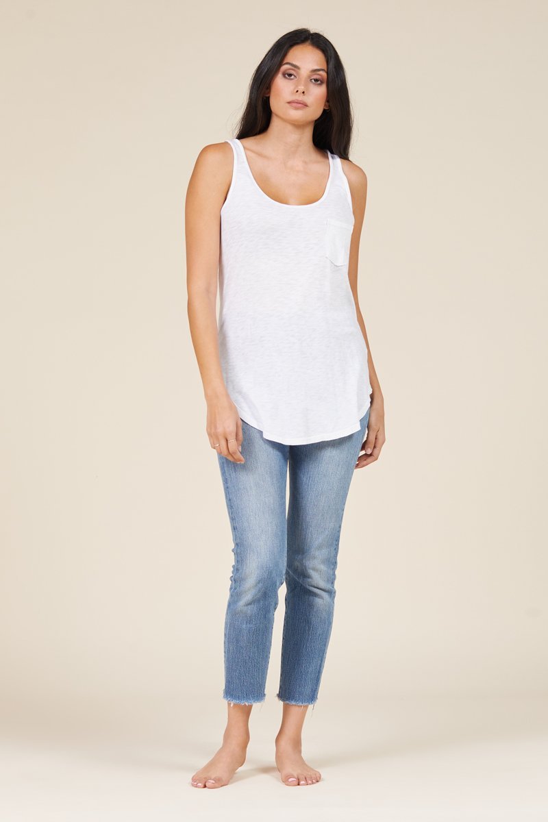 Boyfriend Lightweight Slub Jersey Tank Top