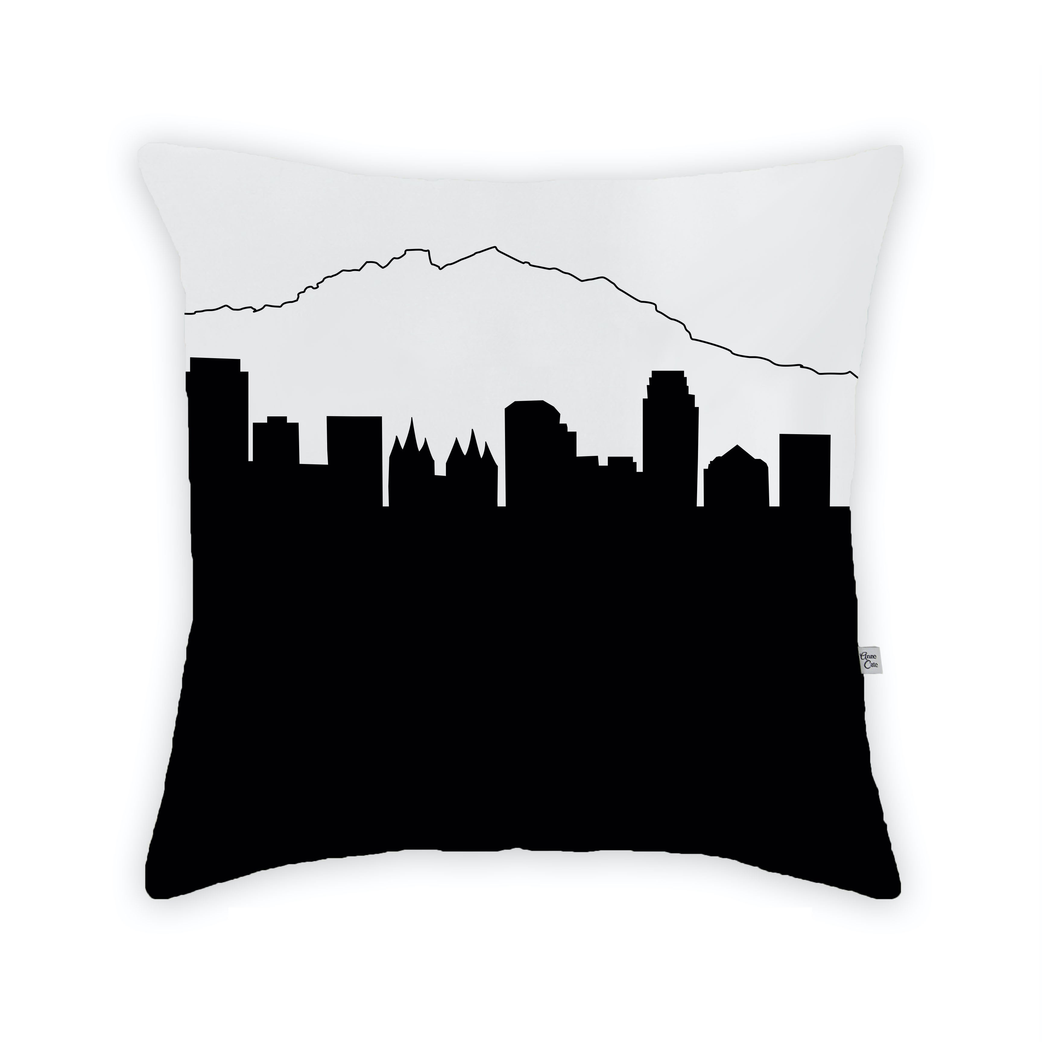 Skyline City Charm 16" by 16" Throw Pillow - Choose Your City