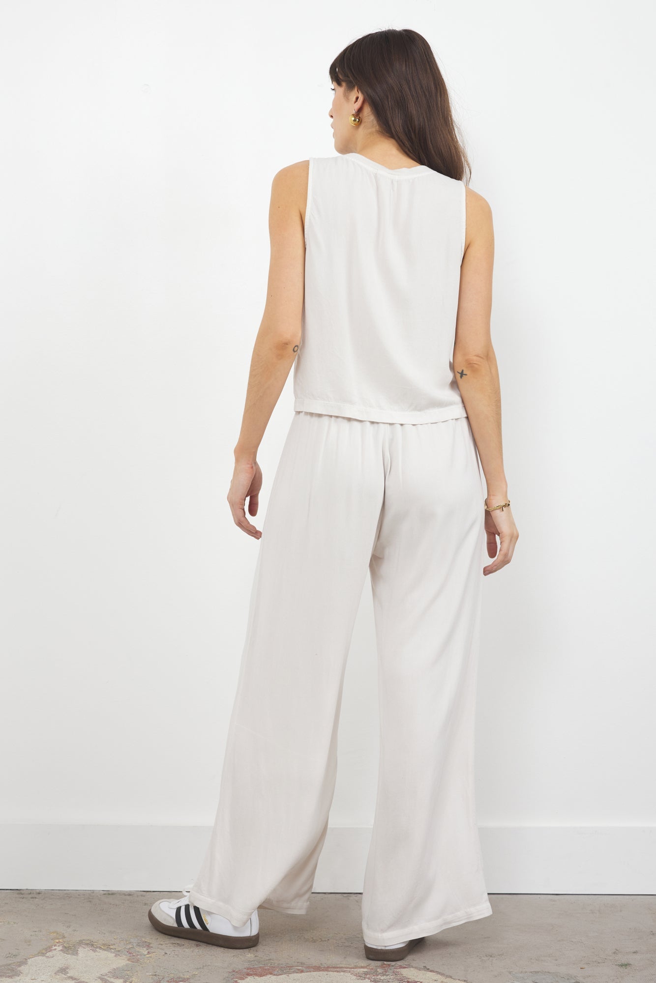 Helena Soft Washed Twill V Neck Tank