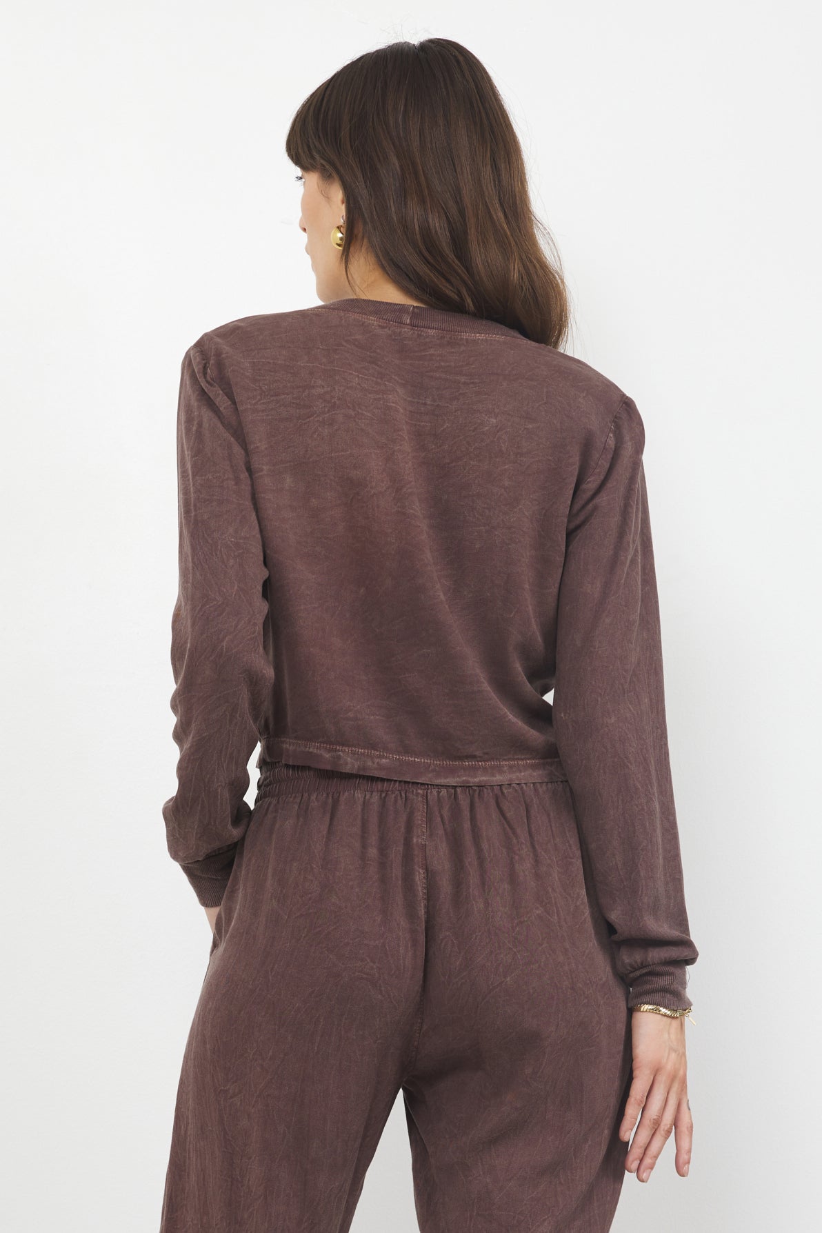 Spencer Twill Crop Lightweight Cardigan