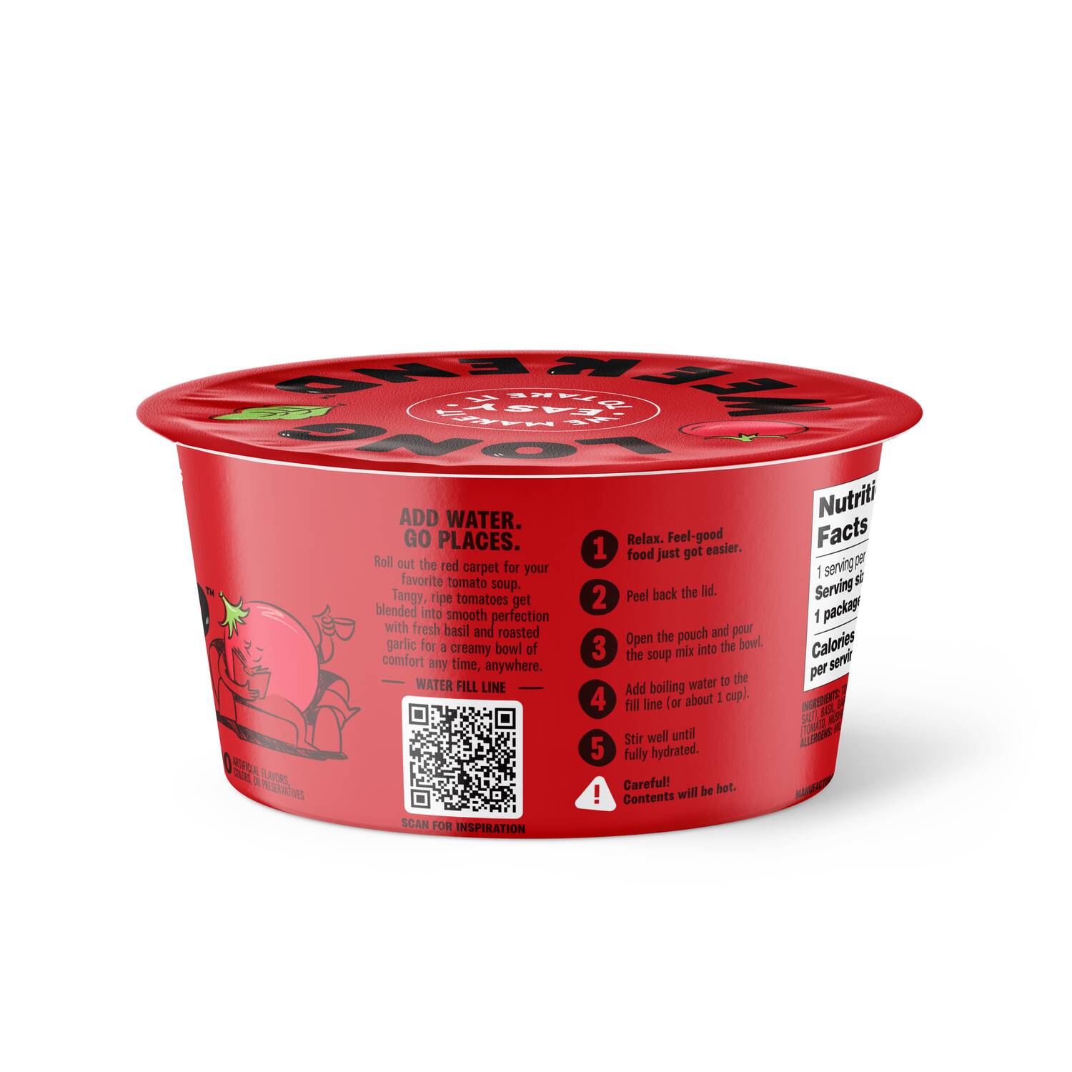 Instant Soup Tomato Bisque 6-Pack - Basil & Garlic