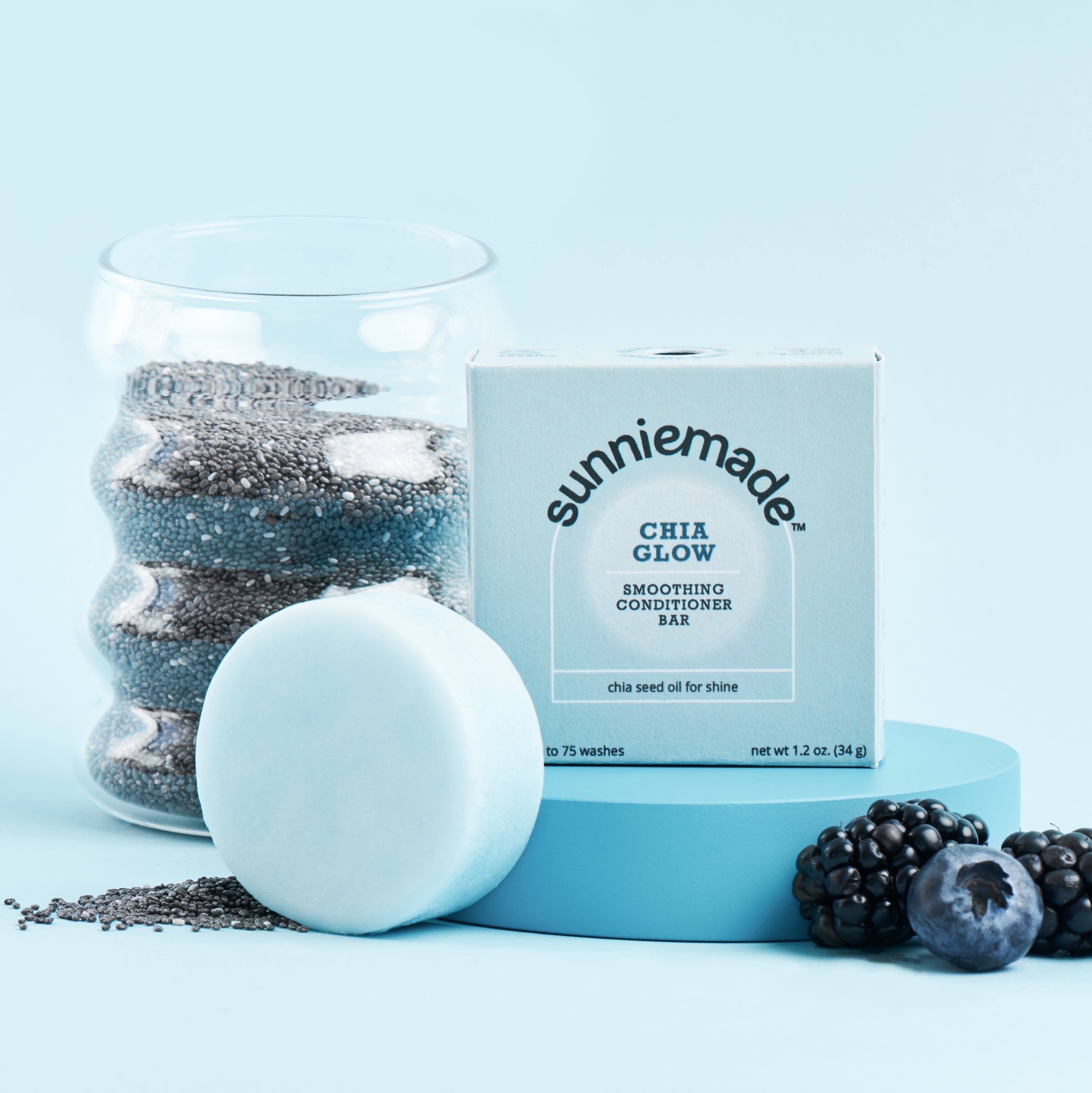 Smoothing Conditioner Bar Chia Glow - Berry Scent