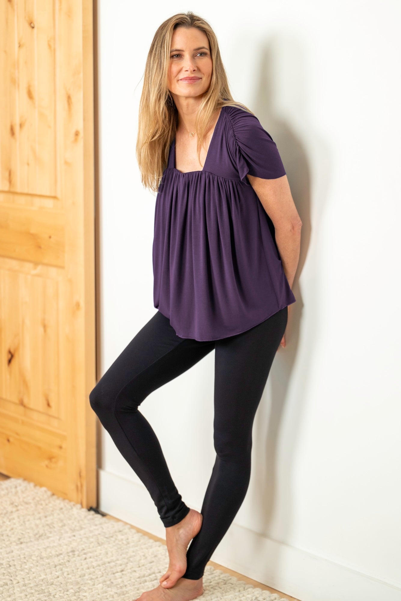SereniTee Relaxed Top with Light Hug Bra-Free Shelf