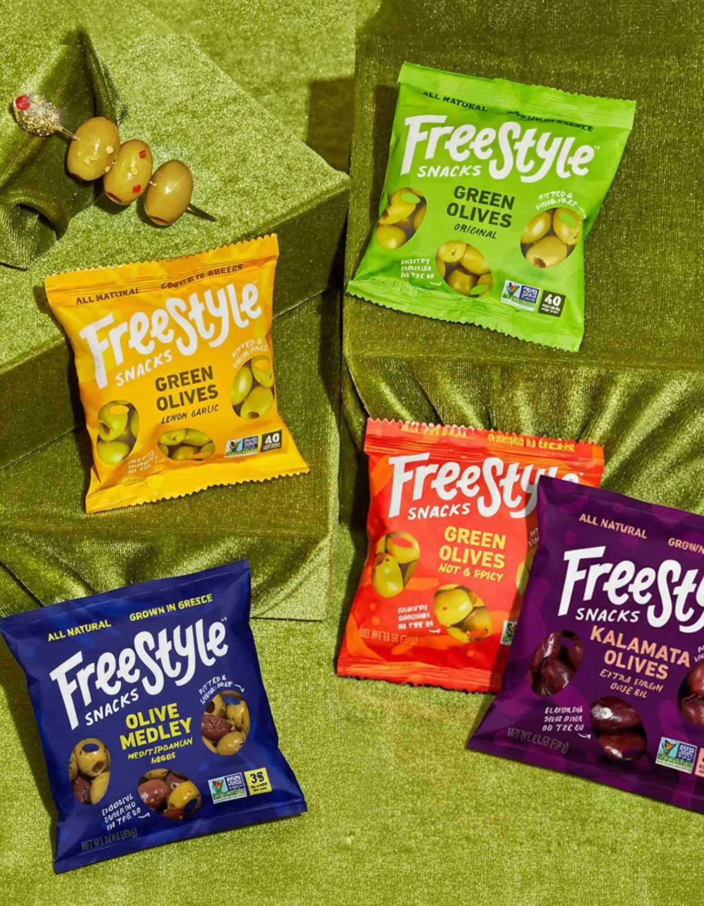 Single Serve Olive Variety - 15 Ct Starter Pack (5 Flavors)