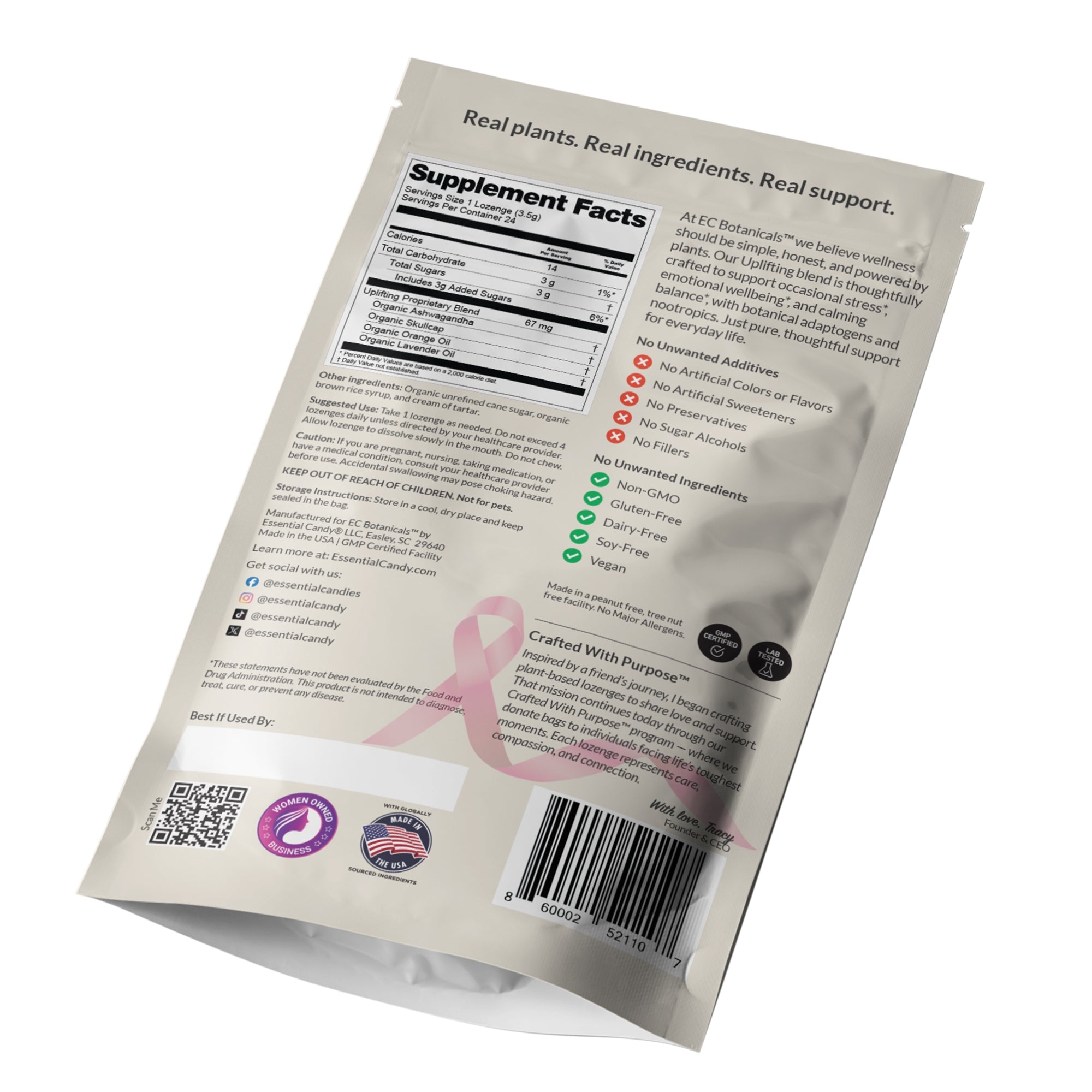 Slumber™ Botanical Lozenges – Relaxation & Restful Sleep Support – Organic Chamomile, Skullcap, Passionflower, Lavender & Orange – Gluten-Free, Non-GMO, Vegan*