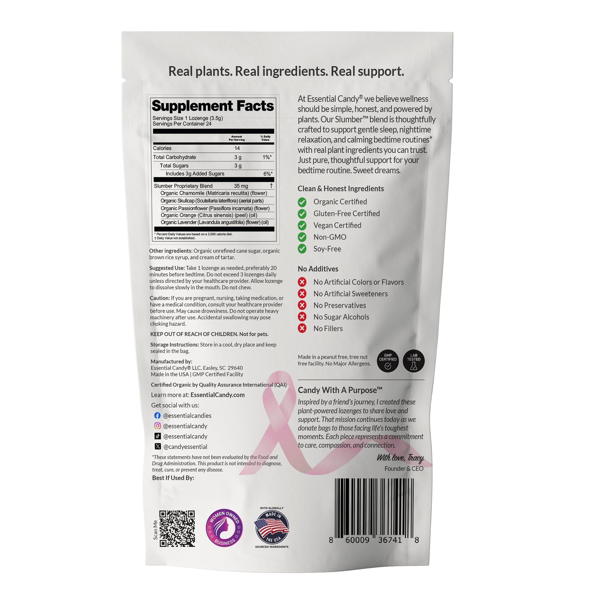 Organic Relax & Slumber Botanical Lozenges - 24 Count