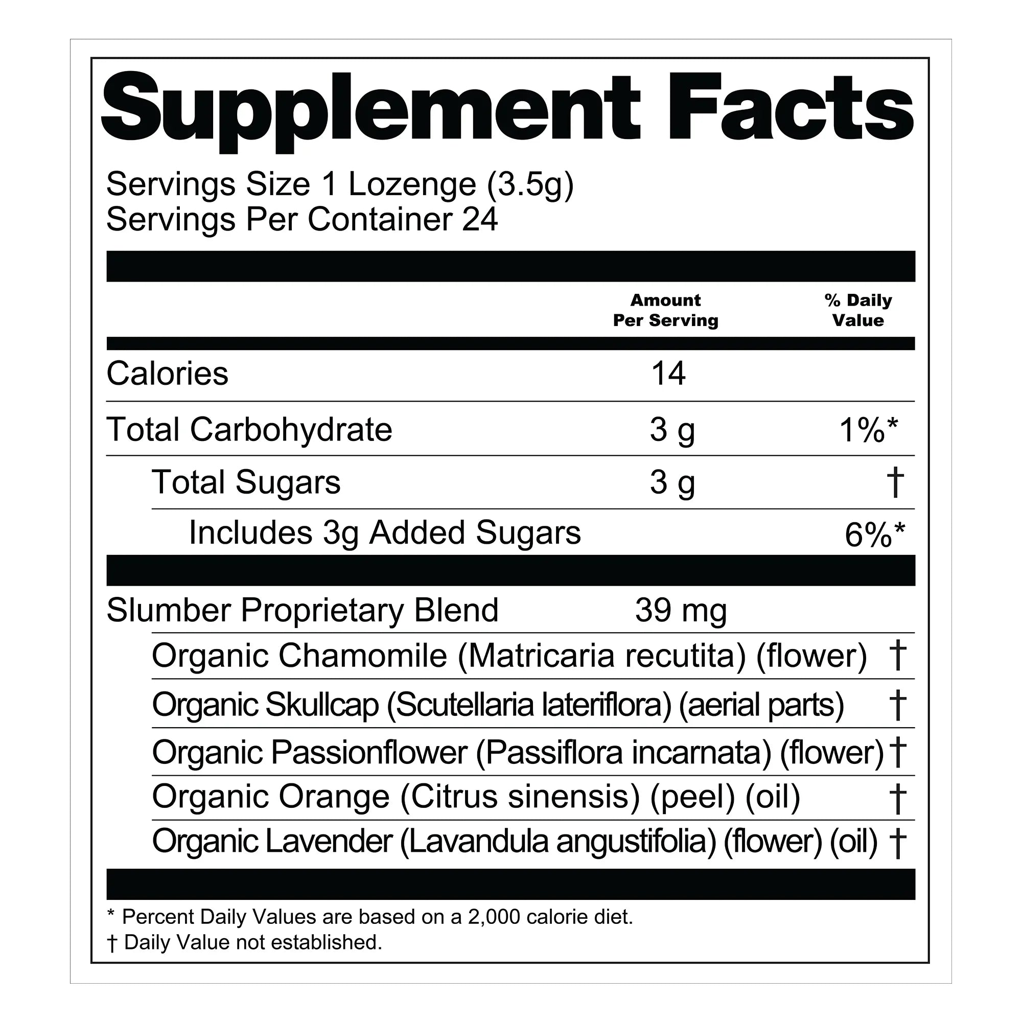 Organic Relax & Slumber Botanical Lozenges - 24 Count