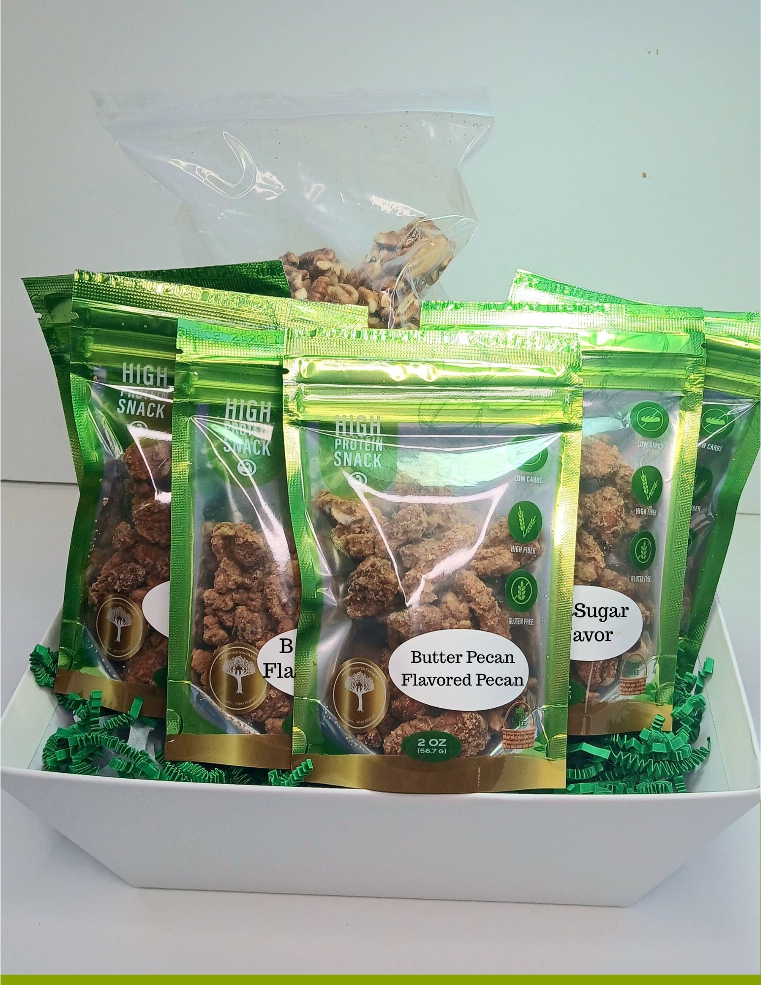 Flavored Pecan Snack Gift Basket - 6 Pack