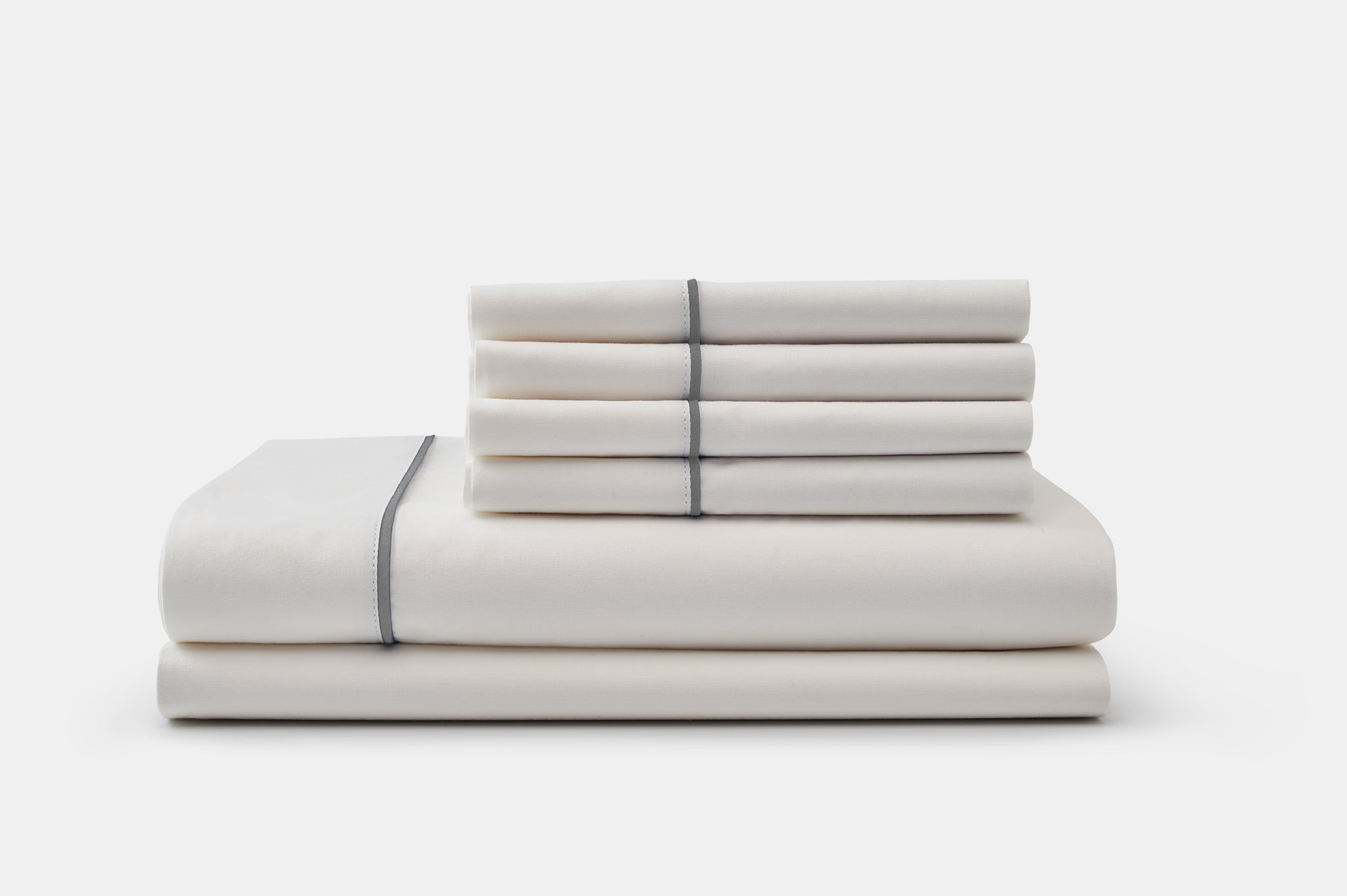 USA Cotton Sheet Set - Classic Piping Design