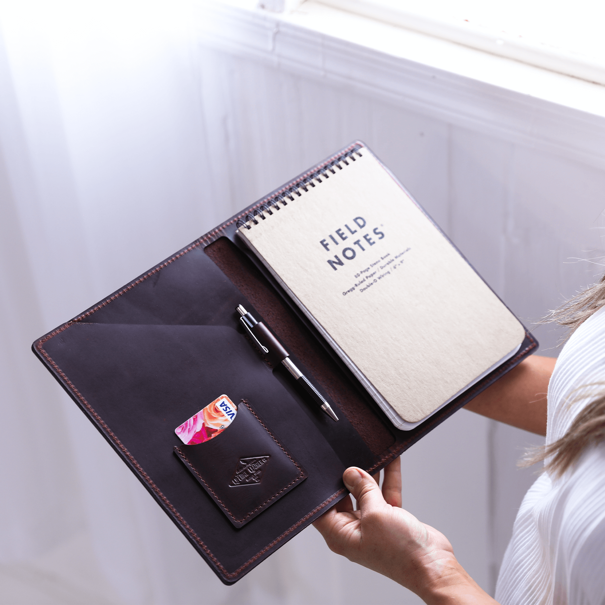Leather Steno Pad All For American