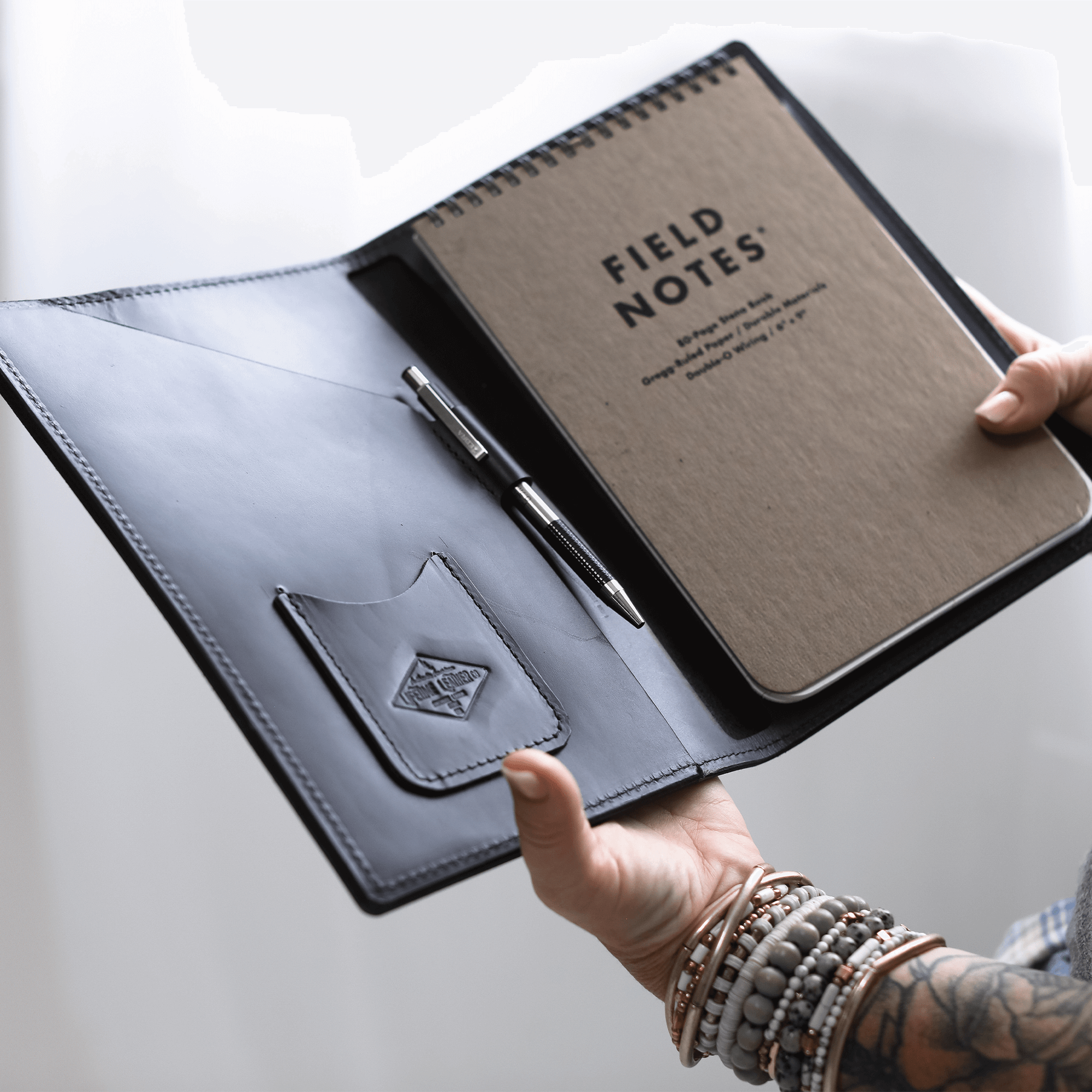 Leather Steno Pad All For American