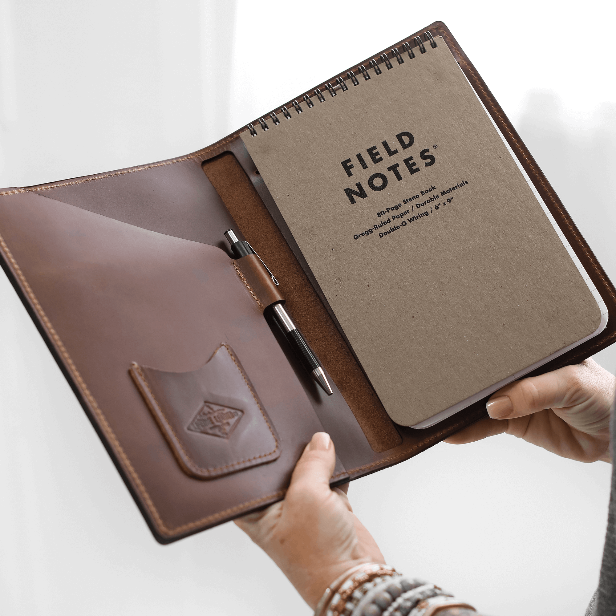 Leather Steno Pad All For American