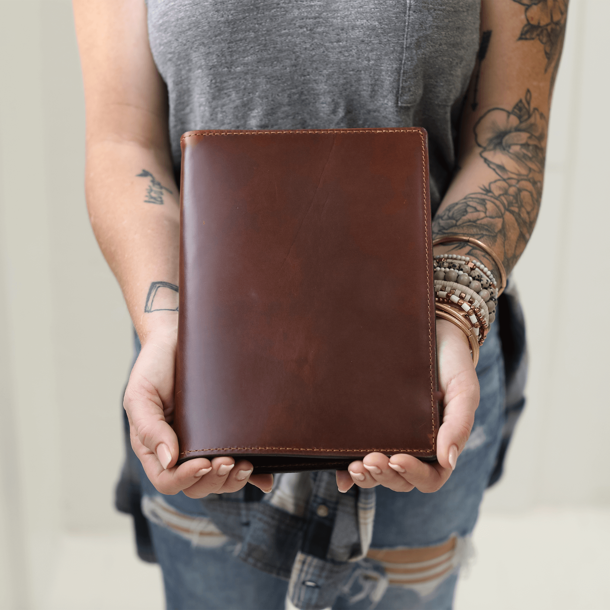 Leather Steno Pad All For American
