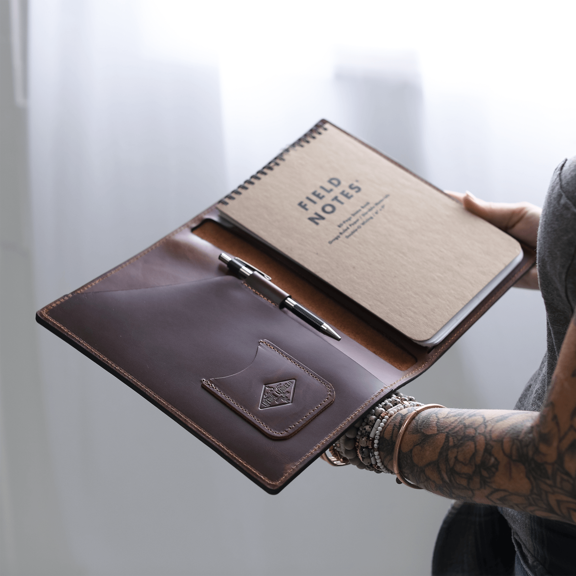 Leather Steno Pad All For American