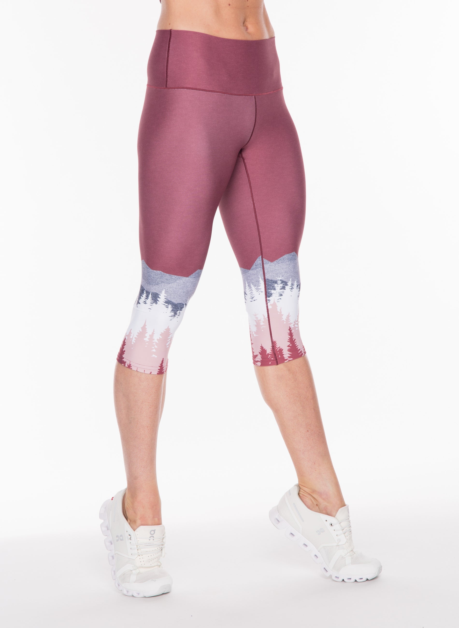 Eco-Friendly Sunset Summit Yoga Capri Pants