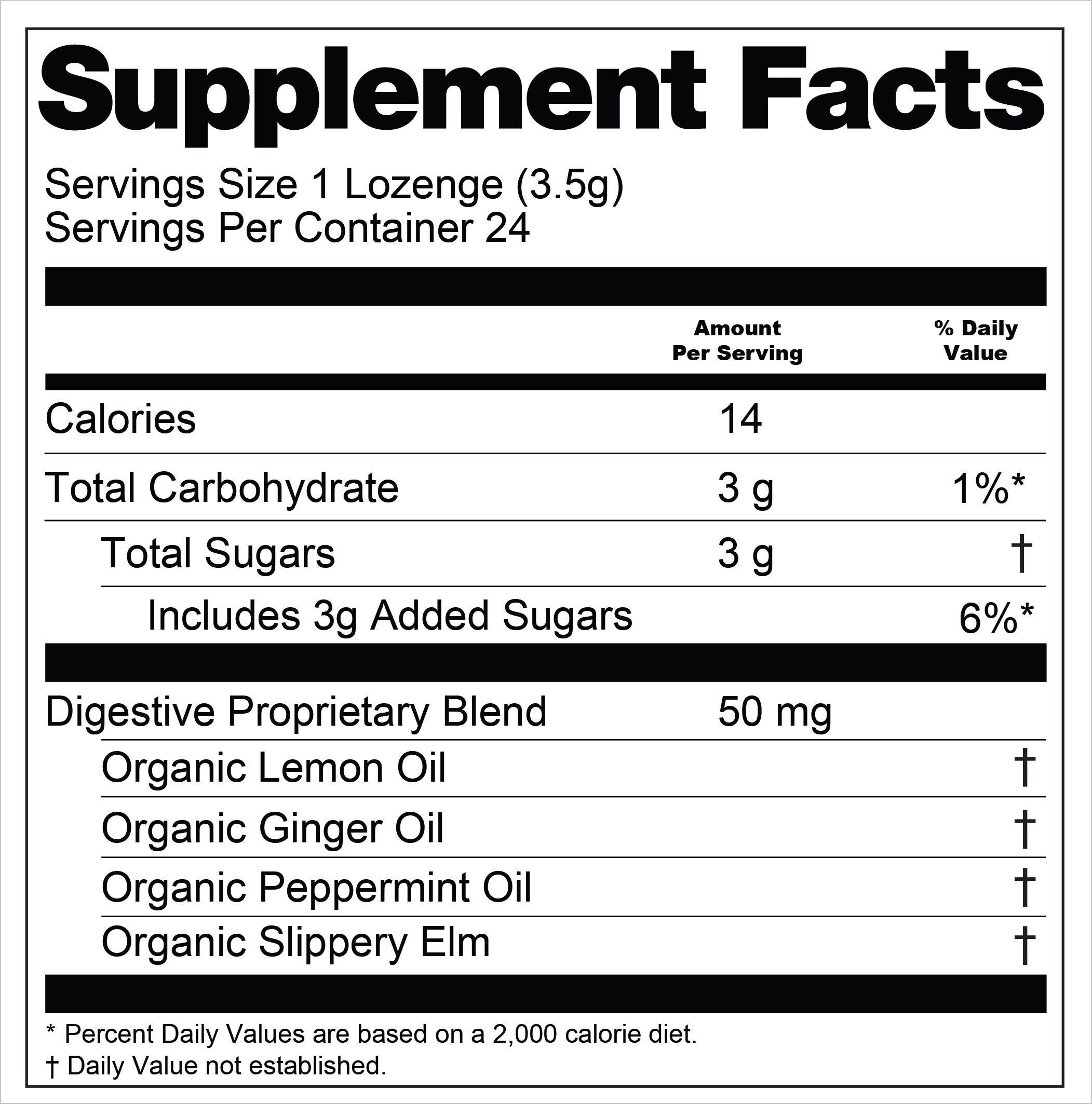 Digestive™ Botanical Lozenges – Supports Nausea Relief & Travel Sickness – Organic Lemon, Ginger, Peppermint & Slippery Elm – Gluten-Free, Non-GMO, Vegan*