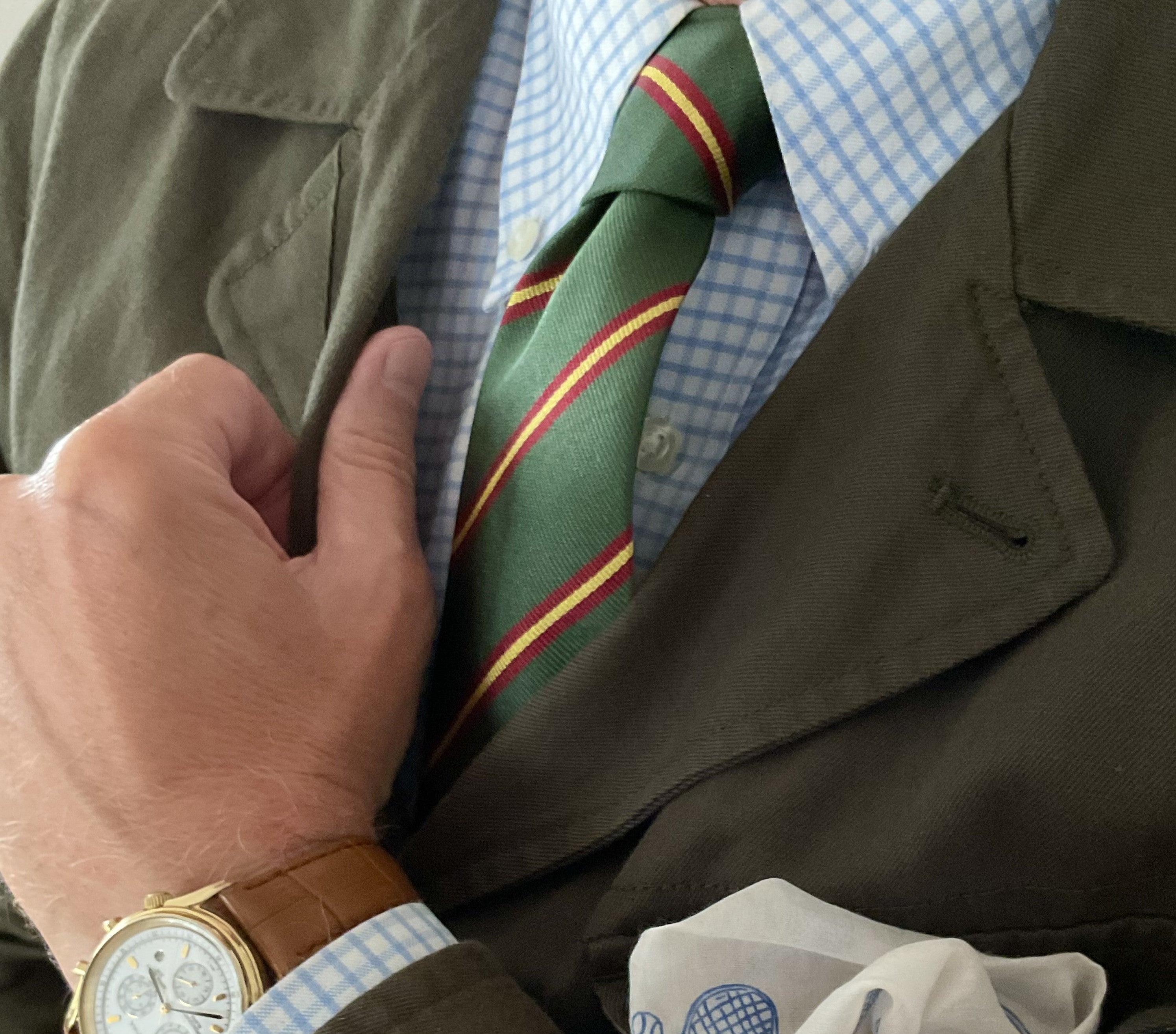 Handmade Surrey Yeomanry Regimental Tie - Silk