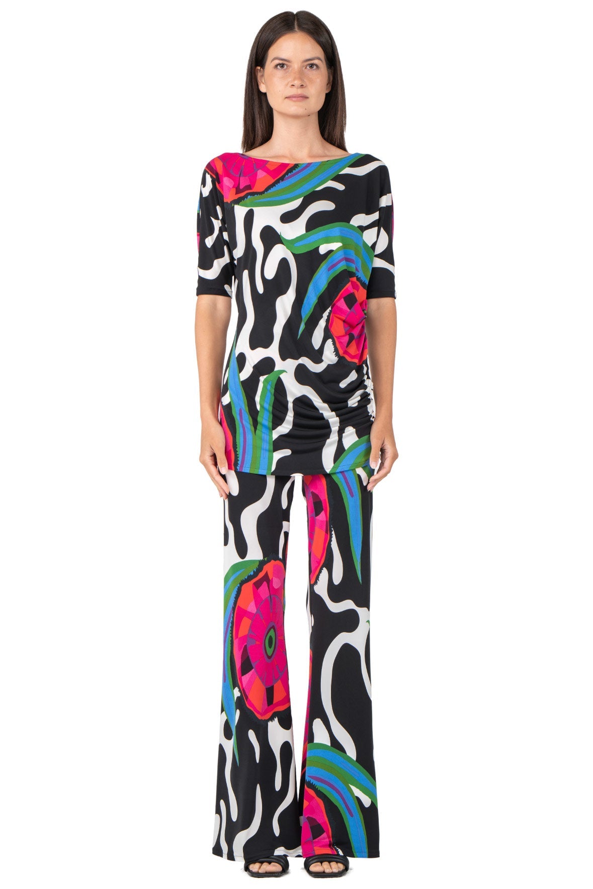 Elegant Draped One Shoulder Top - Relaxed Fit