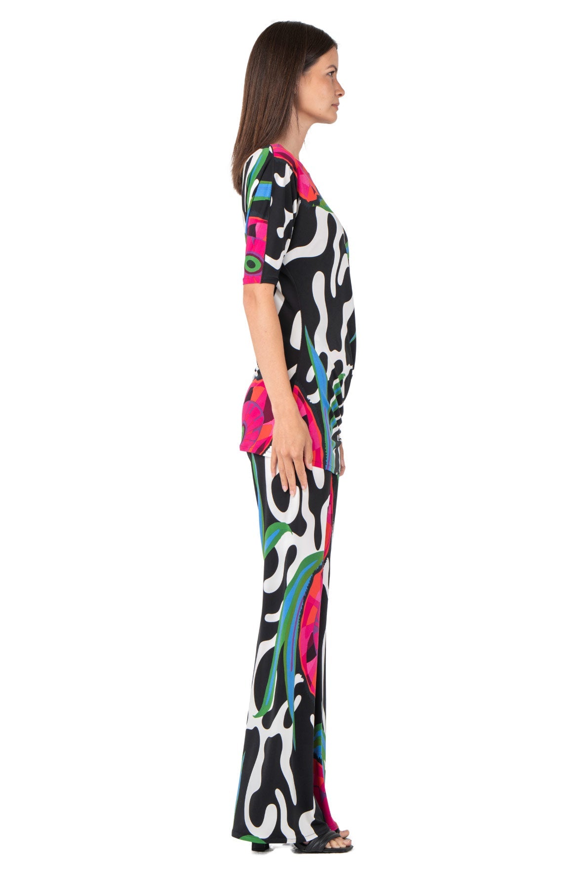 Elegant Draped One Shoulder Top - Relaxed Fit