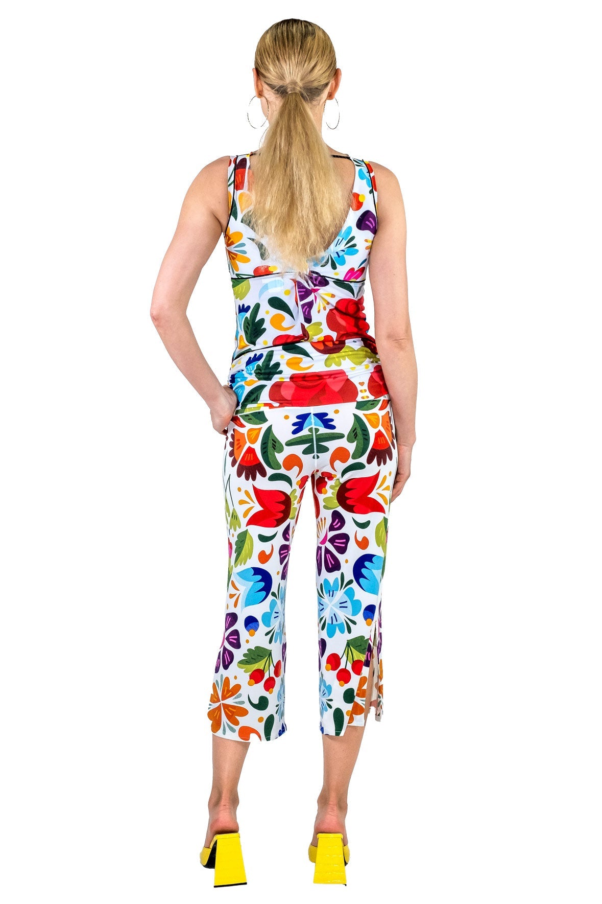 Sleeveless Draped Neck Twist-Back Top - Meryl
