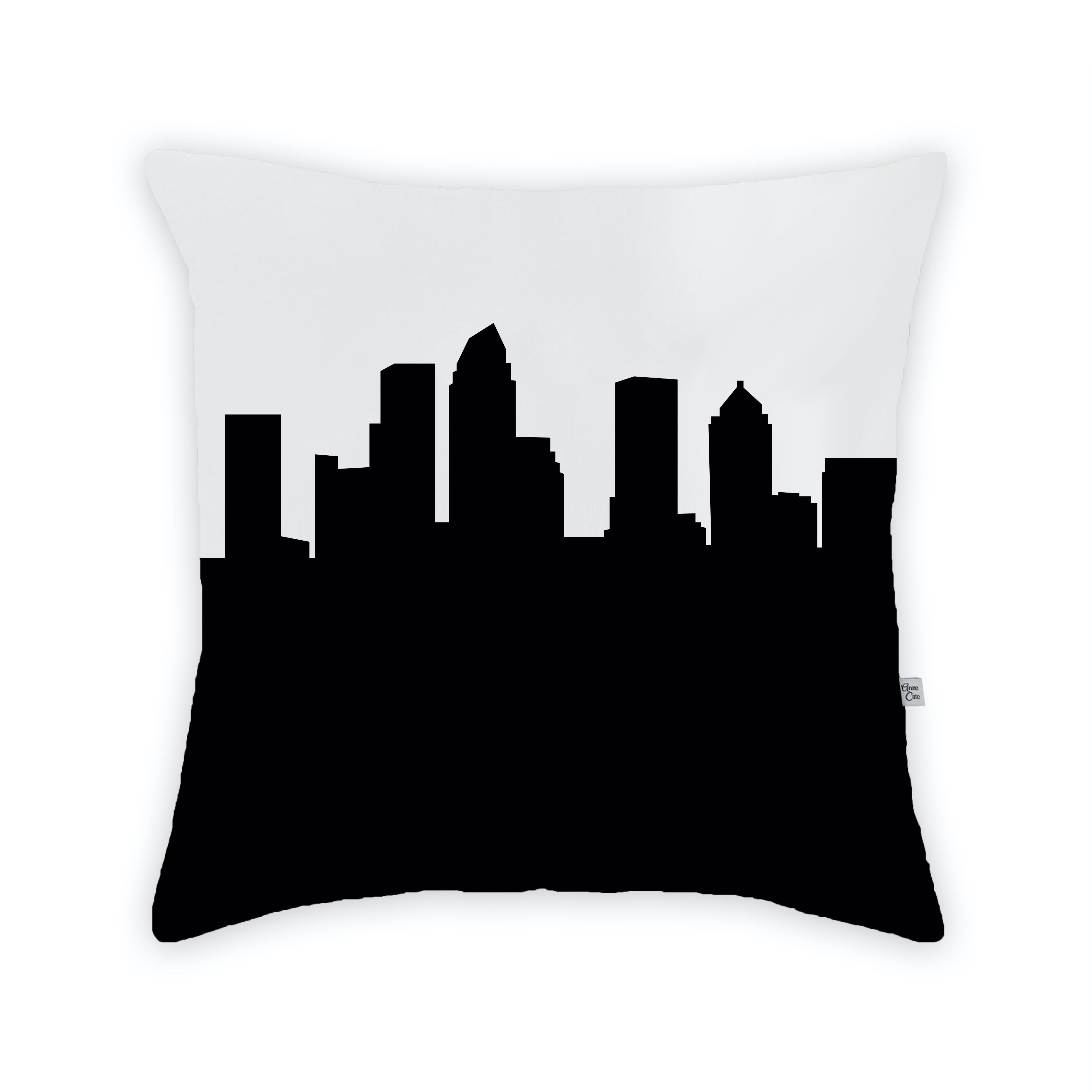 Skyline City Charm 16" by 16" Throw Pillow - Choose Your City