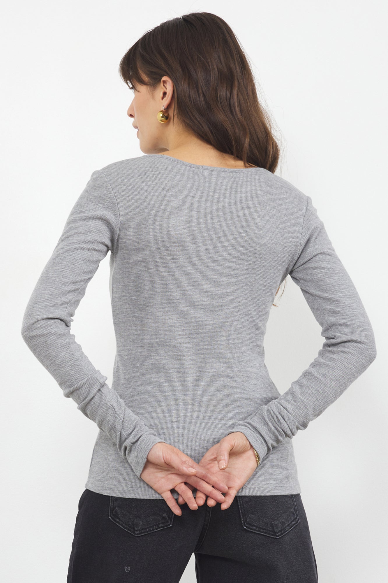 Standard V Neck Long Sleeve Thermal Top