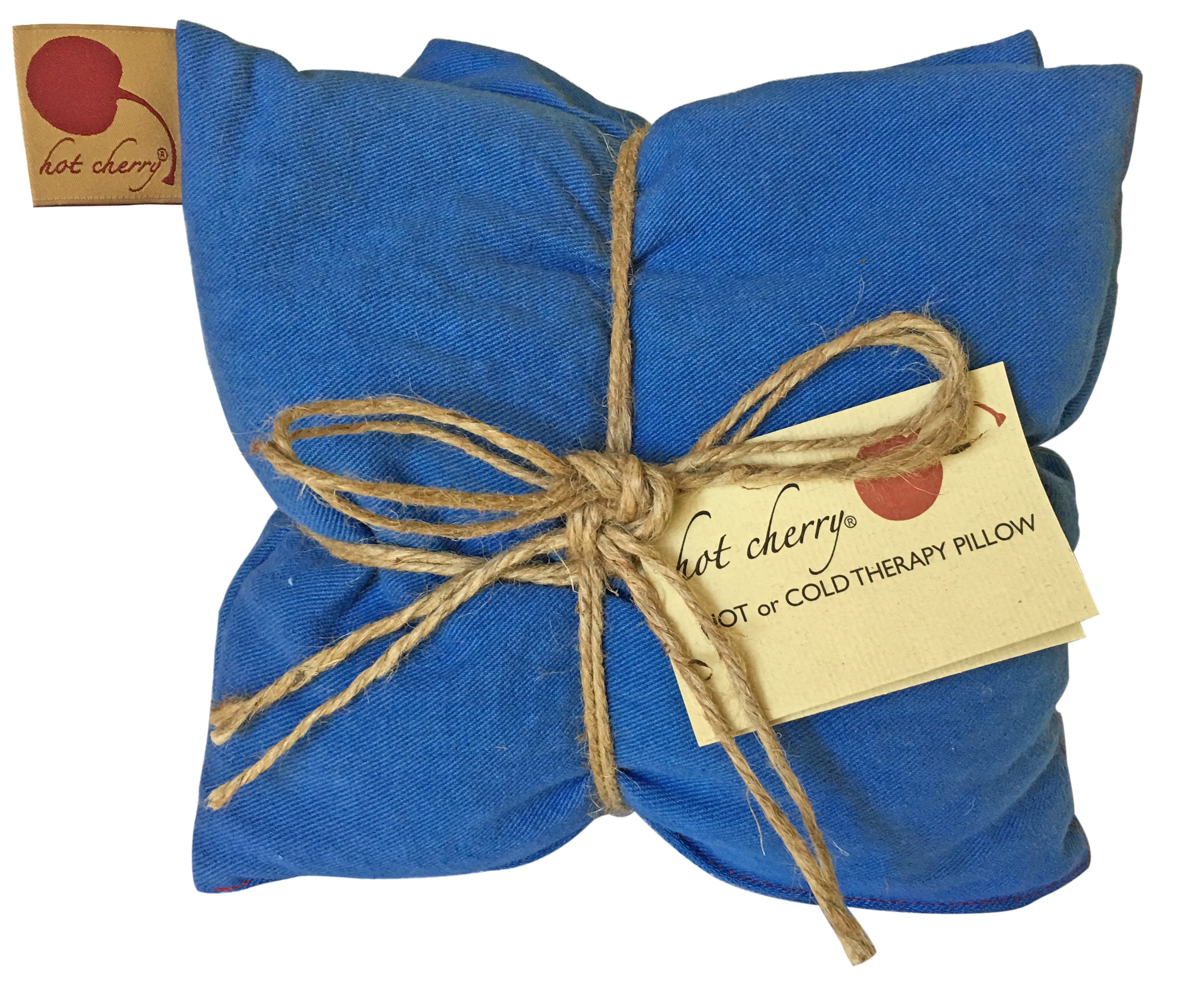 Hot Cherry Triple Square Body Pillow - Blue Denim