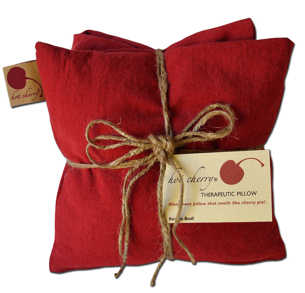 Hot Cherry Triple Square Body Pillow - Red Denim
