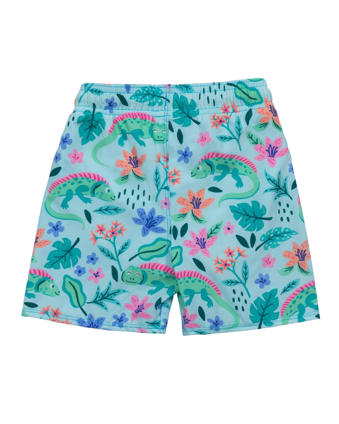 Boys Tropical Iguanas UPF Breathable Swim Trunks