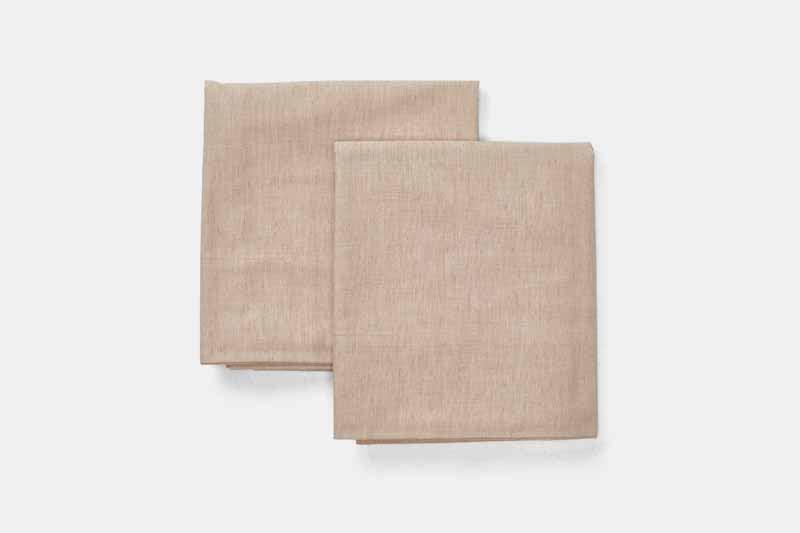 Naturally Dyed Cotton Pillowcases - Coyote Brown