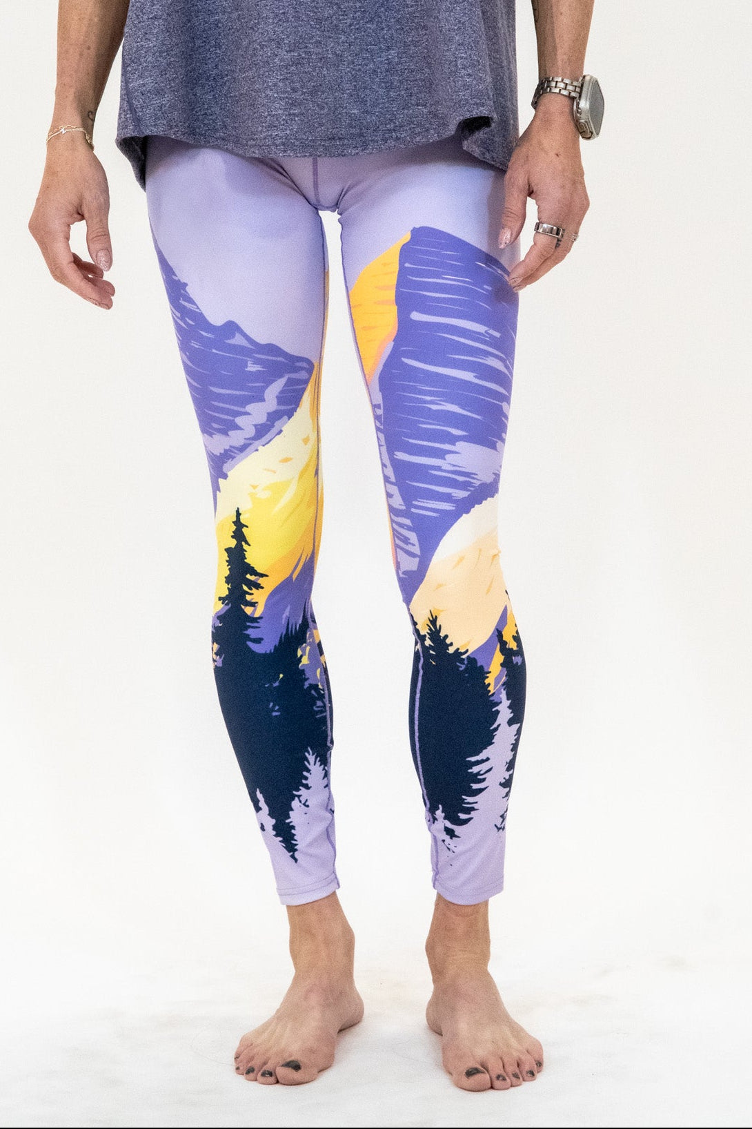 Eco-Friendly Painted Peaks Yoga Pants