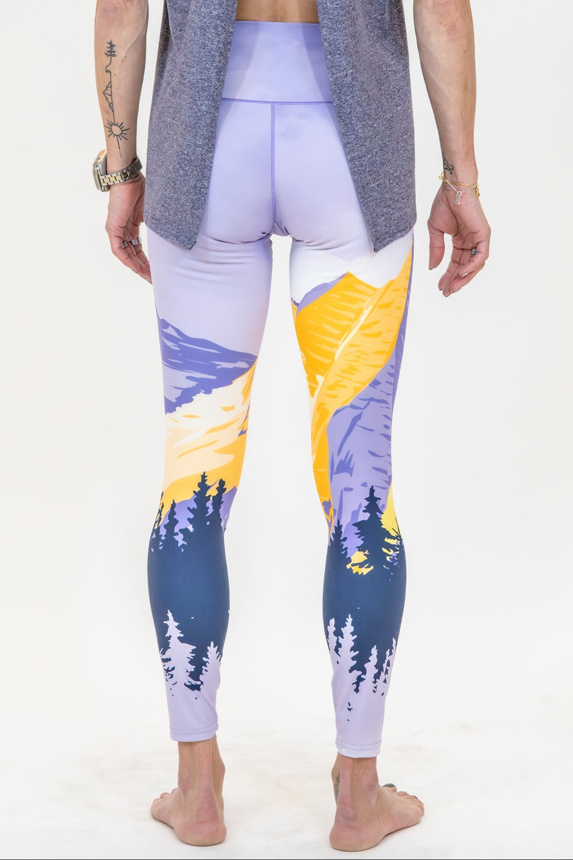 Eco-Friendly Painted Peaks Yoga Pants