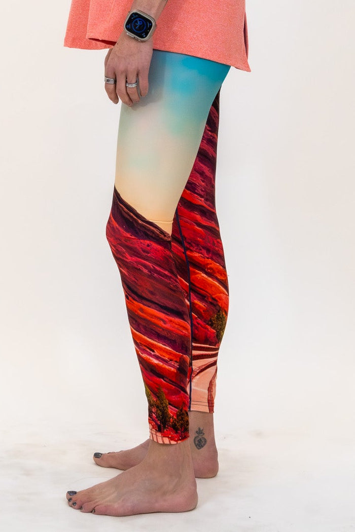 Eco-Friendly Red Rocks Sunrise Yoga Pants