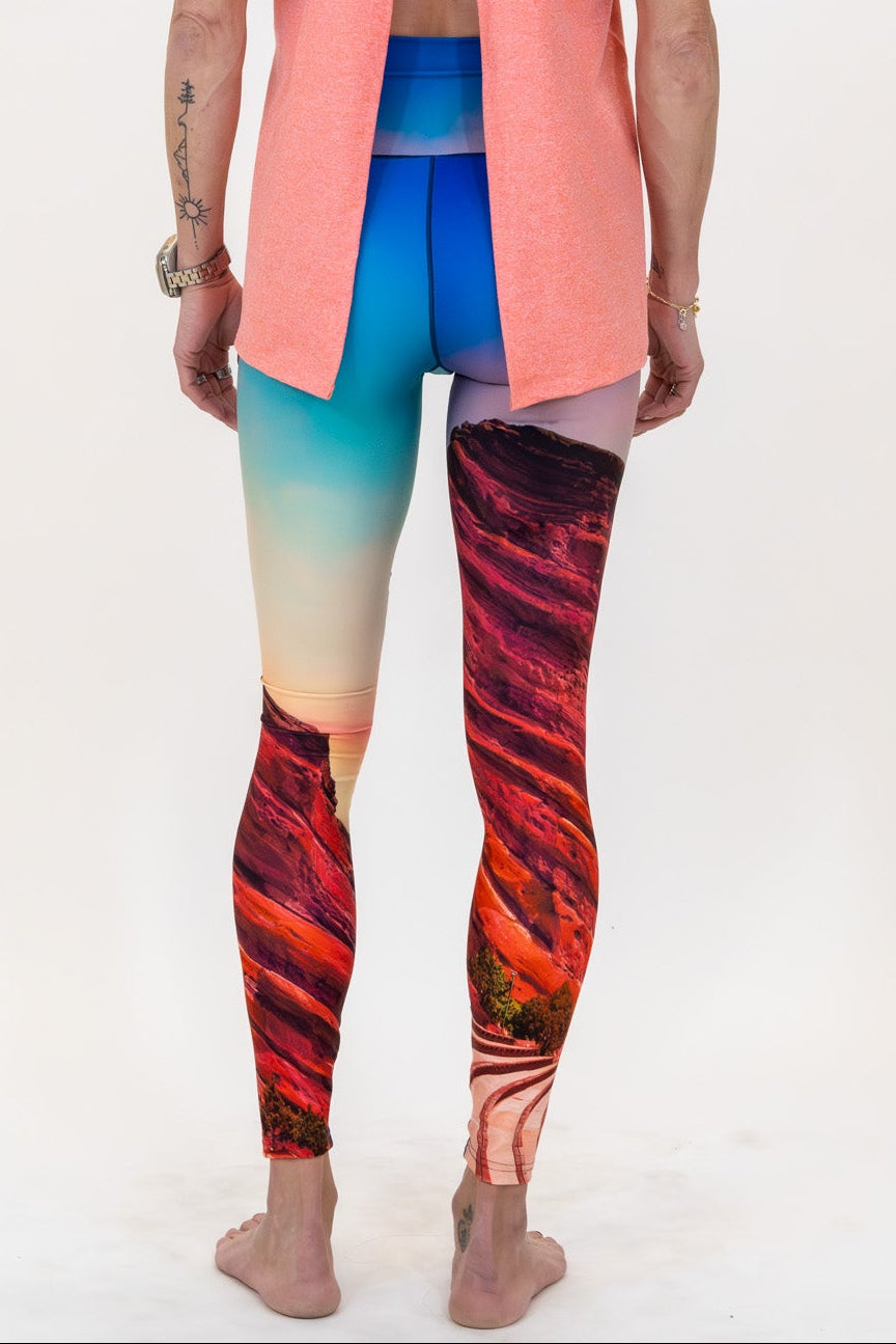 Eco-Friendly Red Rocks Sunrise Yoga Pants