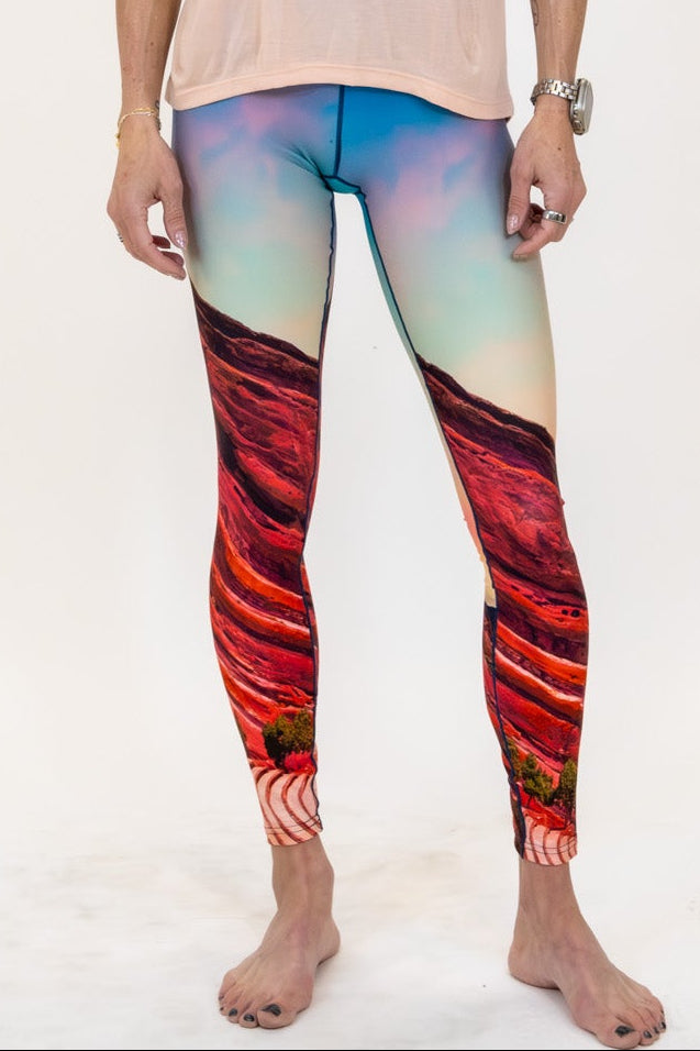 Eco-Friendly Red Rocks Sunrise Yoga Pants